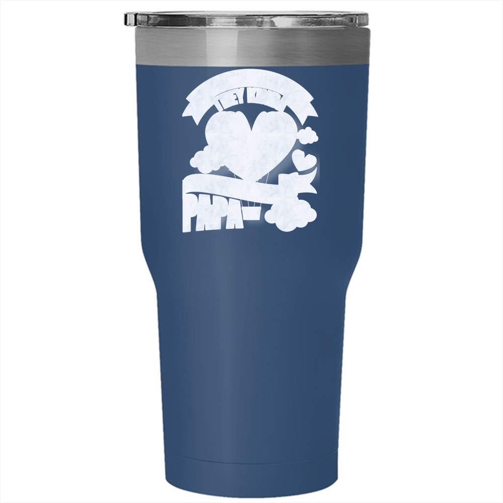 Call Me Papa 30 oz Stainless Steel Tumbler - Insulated Travel Mug for Coffee & Tea, Leakproof Lid, Perfect Outdoor Gift for Dad, Camping, Hiking & Work Commute (Blue)