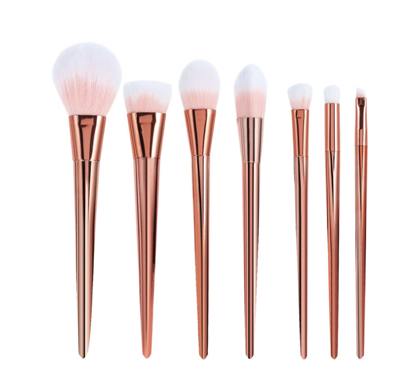 Premium Rhombus 7 Makeup Brush Set - Foundation Brush, Eyeshadow Brush & Blending Brush for Flawless Makeup Application | Perfect for Professional Makeup Artists & Daily Beauty Routine