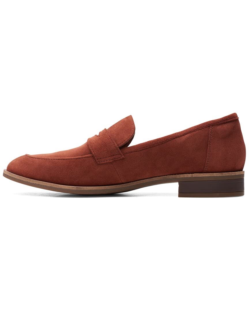 Clarks Women's Trish Rose Loafer - Comfortable Slip-On Shoes for Work, Travel & Casual Wear | Breathable Leather Flats for Women