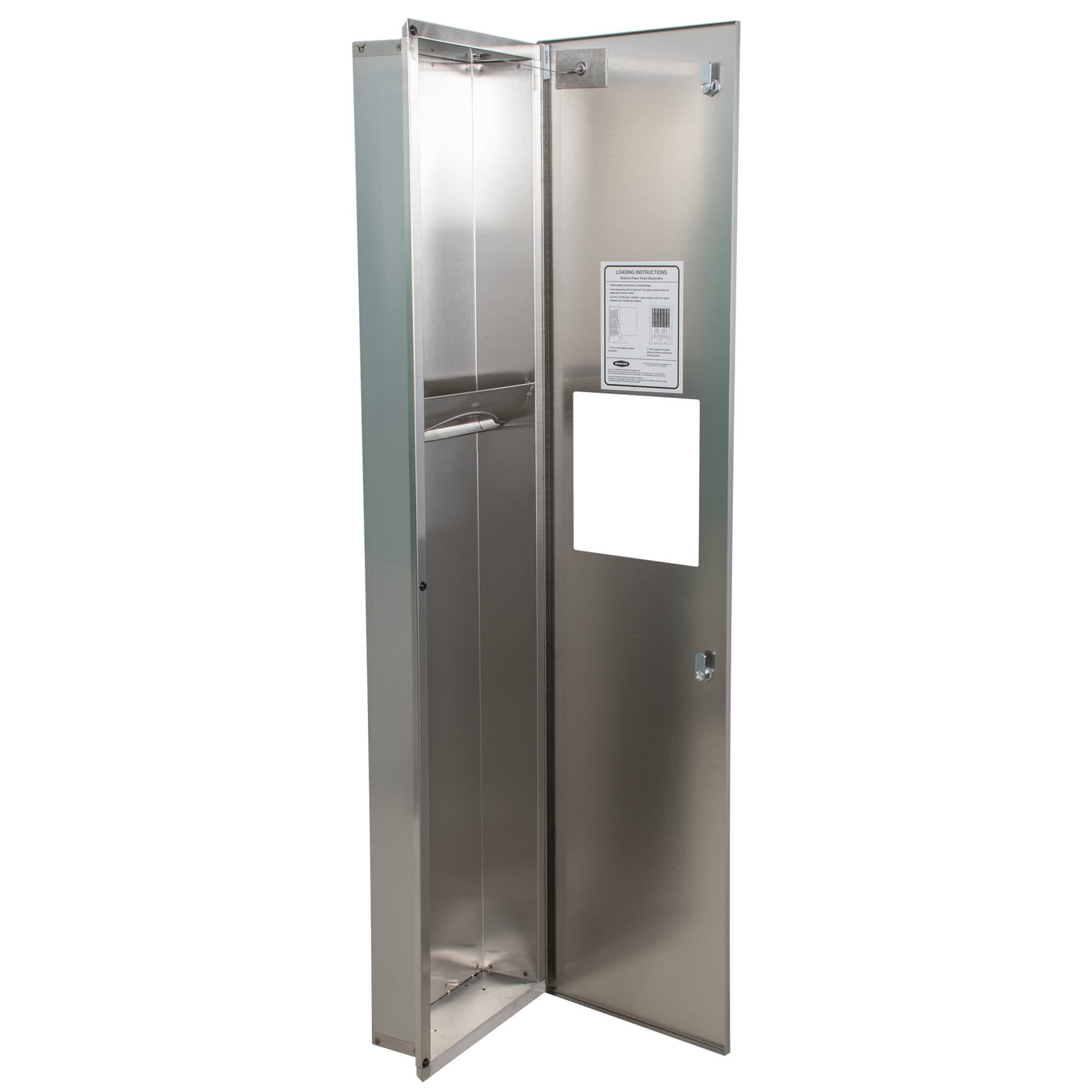 TableTop King B-38034 TrimLine Series Recessed Paper Towel Dispenser with Built-in Waste Receptacle - Space Saving Solution for Restrooms, Kitchens & Commercial Spaces