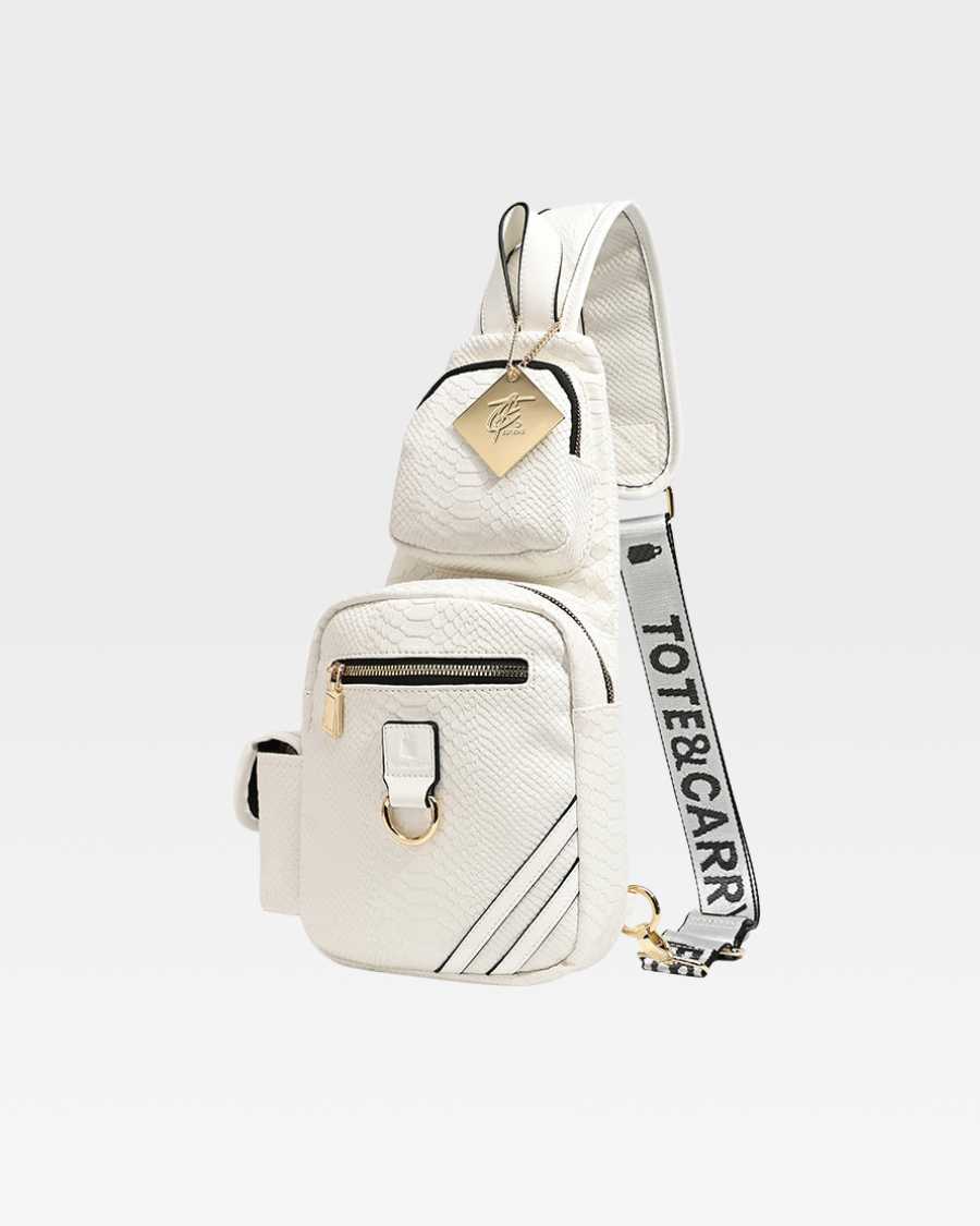 Apollo 1 White Tear Drop Crossbody Bag for Women - Fashionable Small Shoulder Purse for Everyday Use, Travel & Shopping