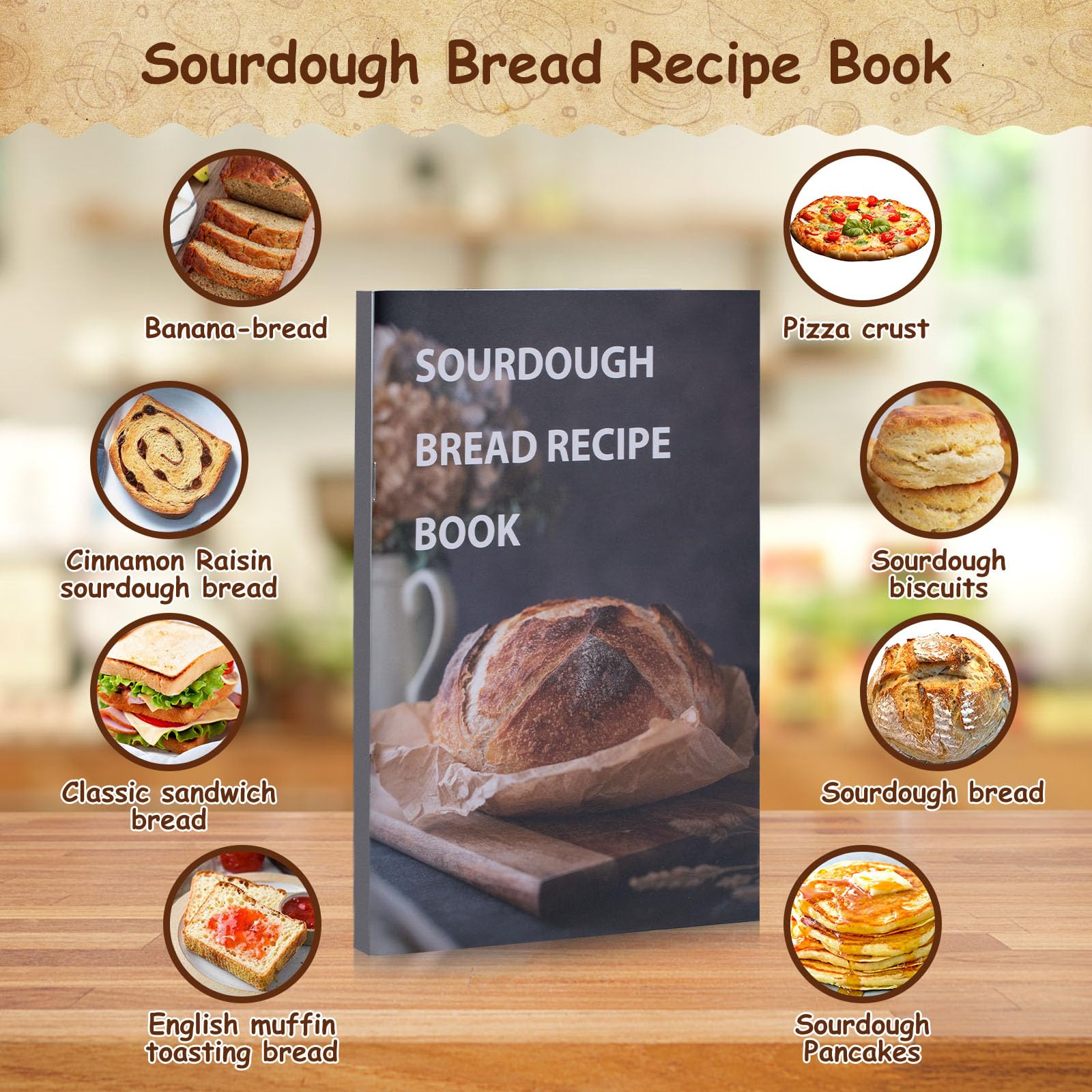 Organic Sourdough Starter Kit - 40oz Glass Jar, 9