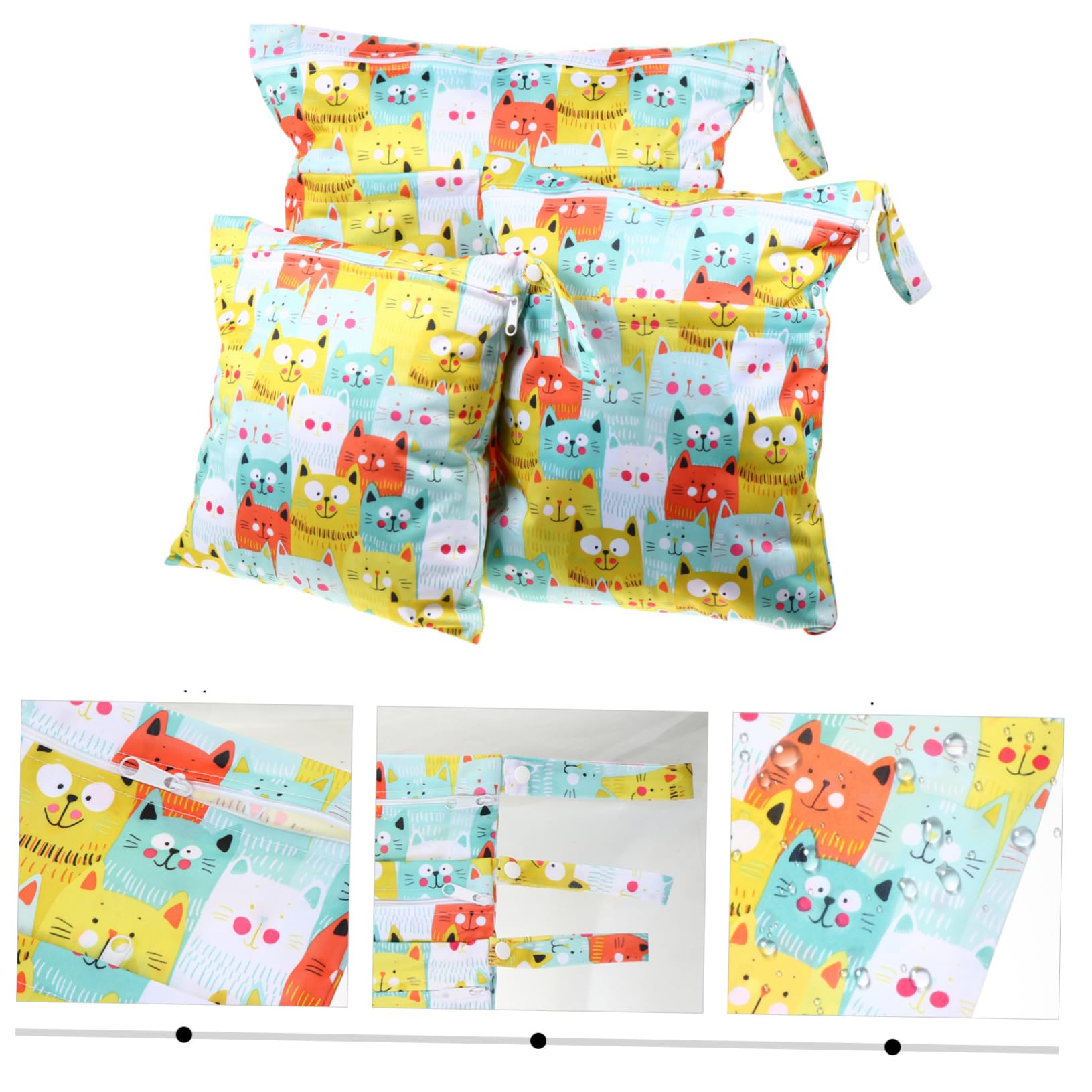 HAPINARY Printed Diaper Bag - Large Waterproof Baby Nappy Organizer with Multiple Pockets for Diapers, Wipes & Essentials | Perfect for Travel, Daycare & On-the-Go Parents