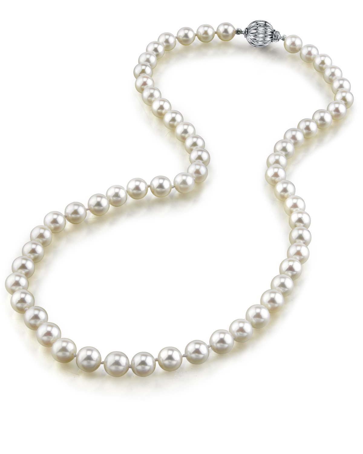 14K Gold Japanese Akoya Pearl Necklace - 17