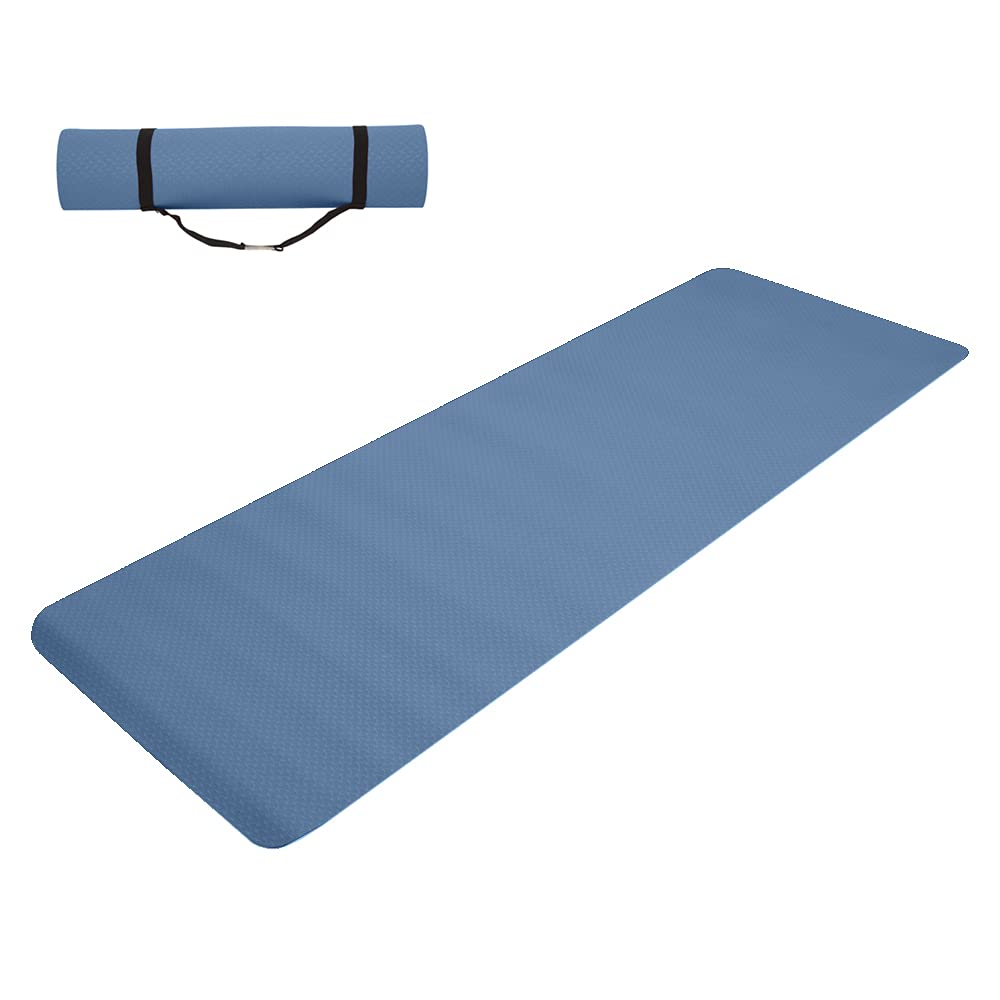 6mm Thick TPE Eco-Friendly Yoga Mat - Non-Slip, Foldable Exercise Mat for Yoga, Pilates & Home Workouts | Portable Travel Yoga Mat | Ships from USA | Perfect for Gym, Studio & Outdoor Yoga Sessions