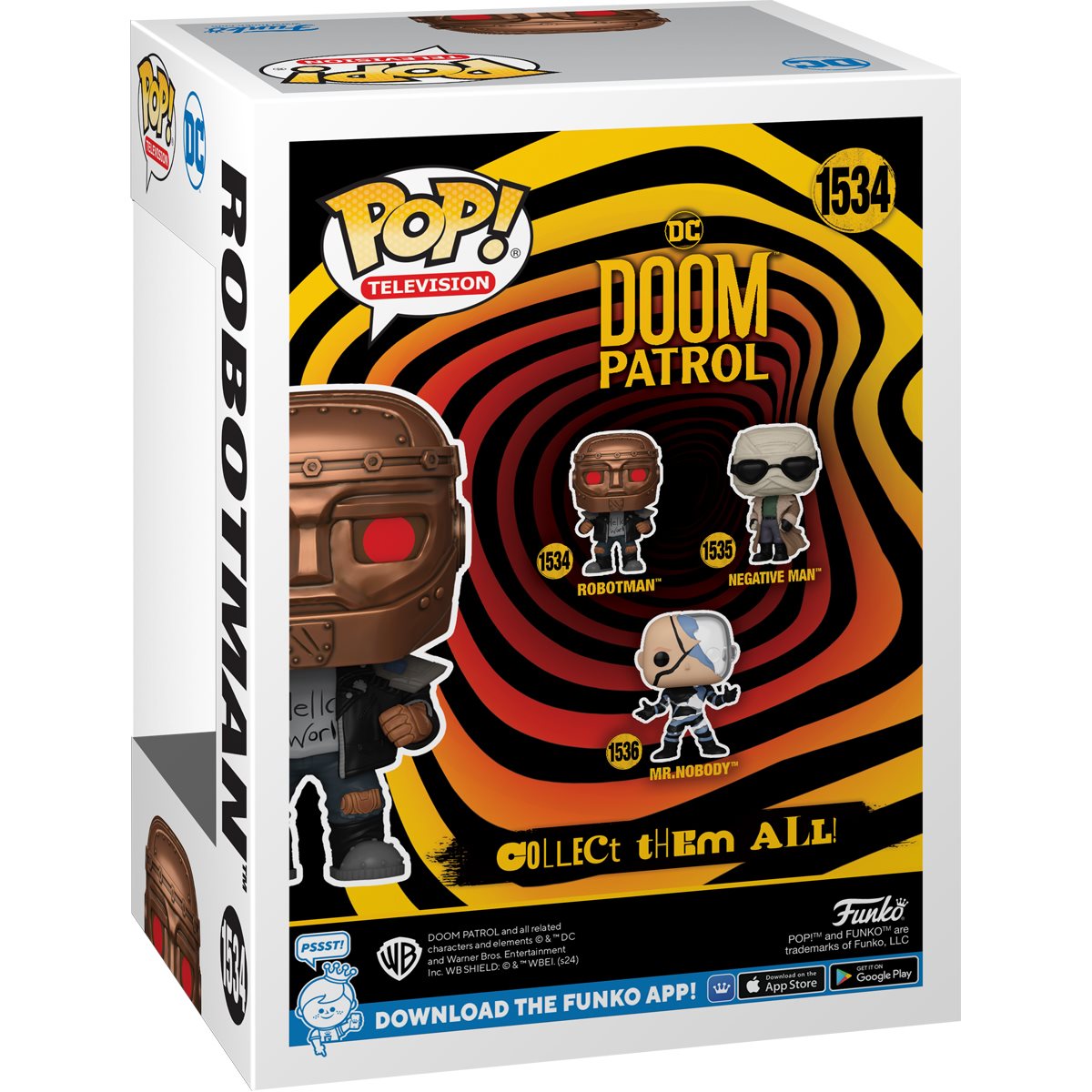 Doom Patrol Robotman Funko Pop! Vinyl Figure #1534 - DC Comics Collectible Action Figure for Display & Gifts