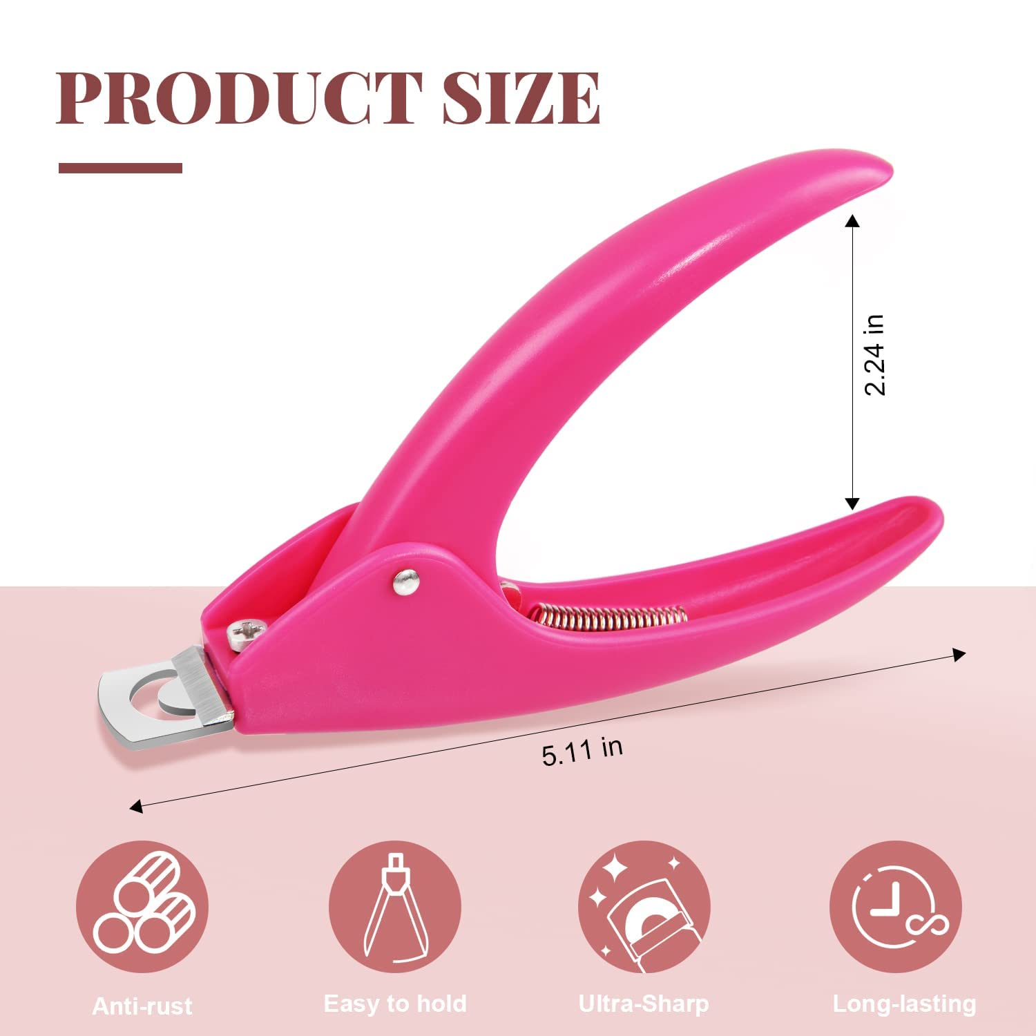 NAILWIND Professional Acrylic Nail Clipper - Precision Fake Nail Cutter & Trimmer for Artificial Nails, Tips & Extensions | Perfect for Salon, Home Manicure & Nail Art | 1 PC