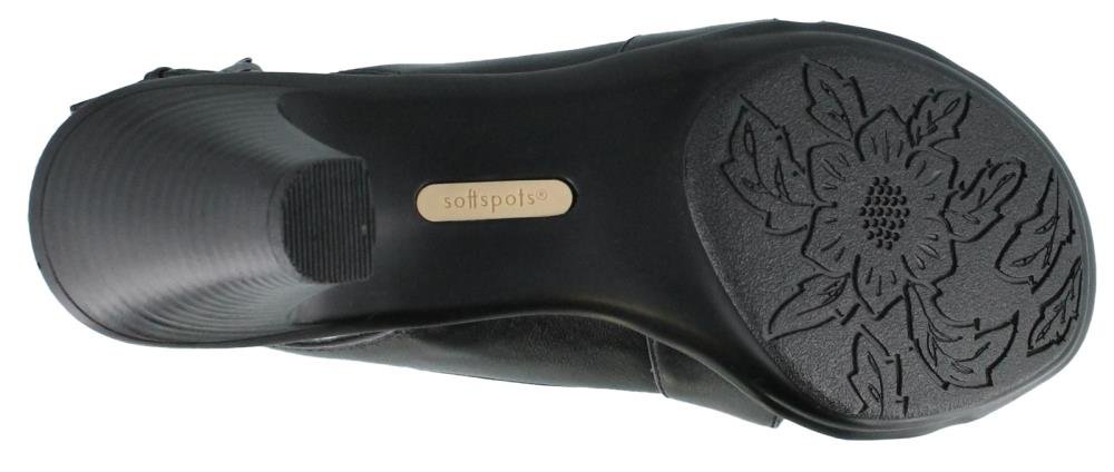 Comfortiva® Neima Women's Soft Spots Sandals - Smooth Lining Slingback Strap - Hand-Painted Sleek Heels Black Velvet Sheep Nappa Size 9.5 (AA) - Perfect for Summer Outings, Beach Vacations & Casual Wear