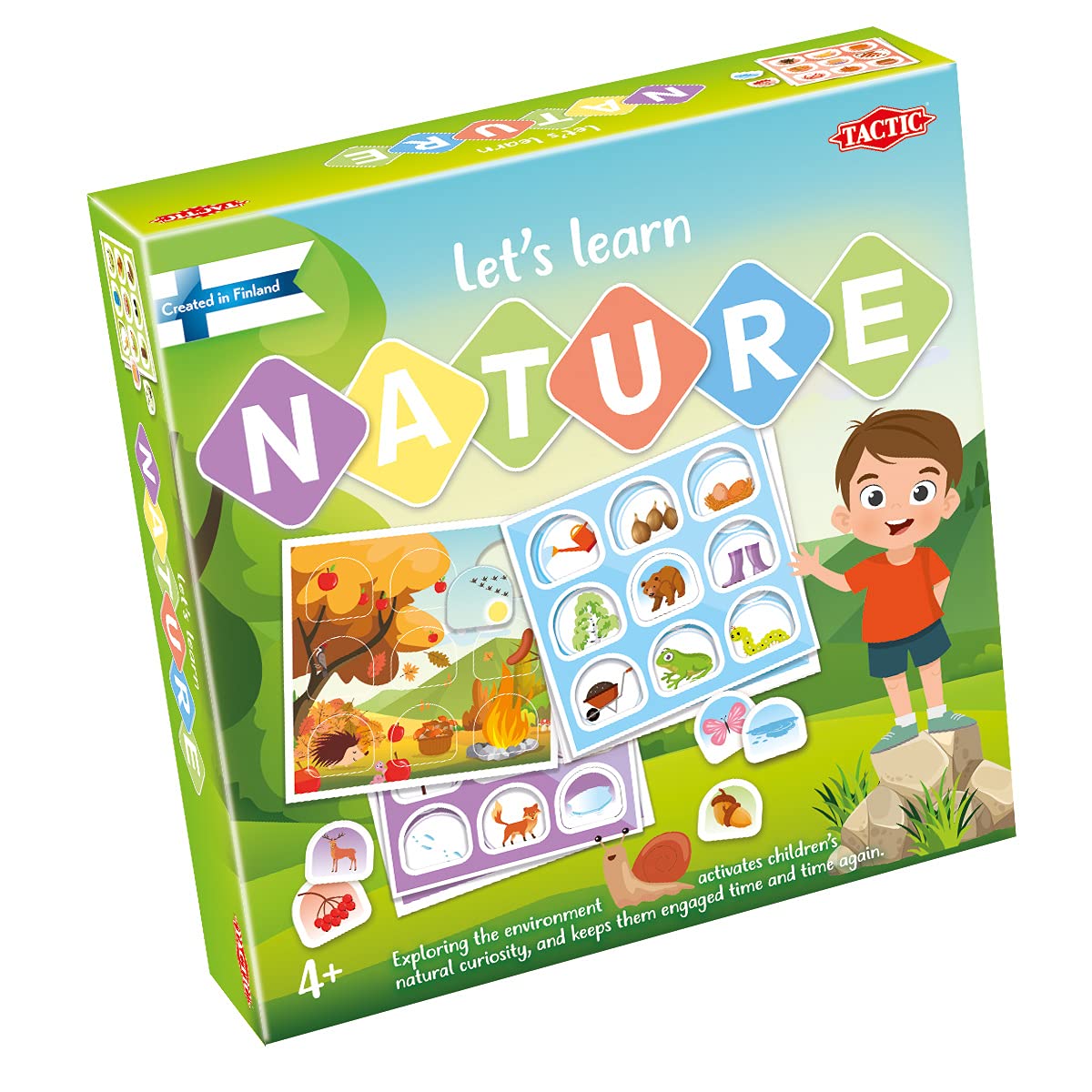 Tactic Games 58156 Let's Learn Nature - Educational Board Game for Kids | Multicolor | Fun Family Game Night & Classroom Learning Activity