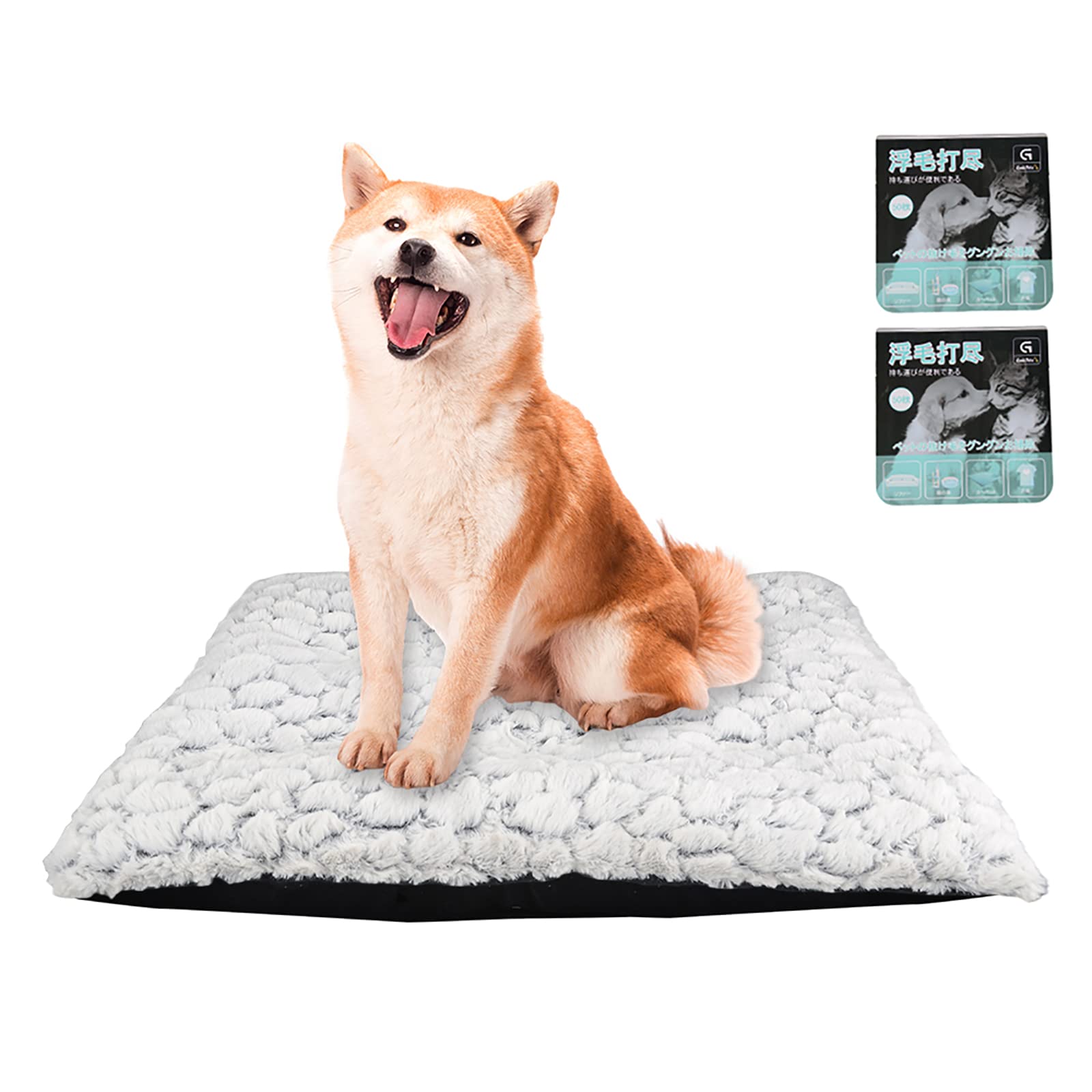 POMNI Washable Dog Crate Bed Pad - Ultra Soft Anti-Slip Kennel Mat for Small, Medium & Large Dogs & Cats | Faux Plush Pet Mattress for Crate Training, Travel & Home Comfort