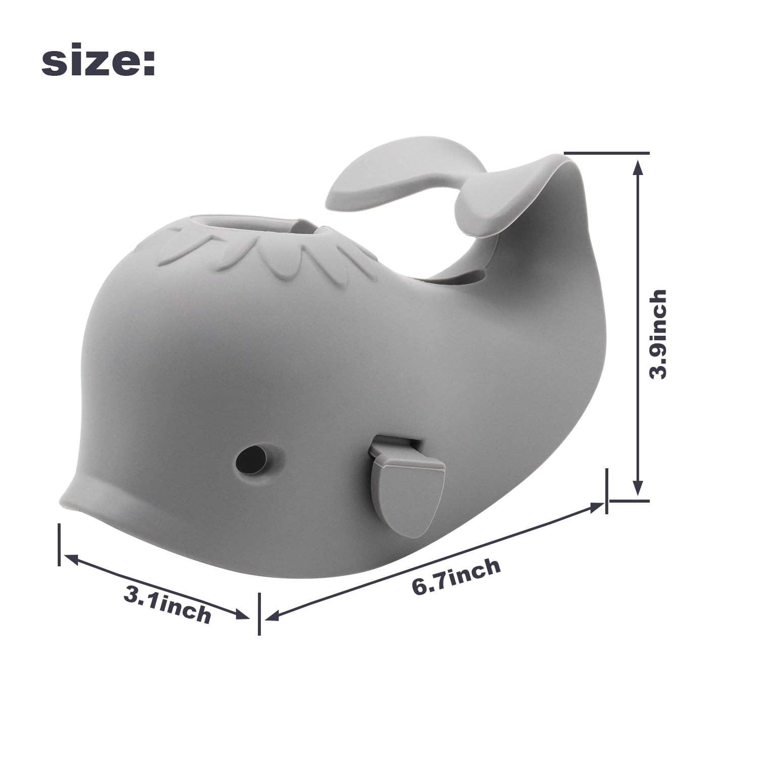 Whale-Shaped Silicone Baby Bathtub Faucet Cover - Soft Safety Spout Protector for Toddlers & Infants - Non-Slip Bath Toy & Childproofing Essential - Perfect Baby Shower Gift for New Parents (Ideal for Bath Time Safety & Fun)