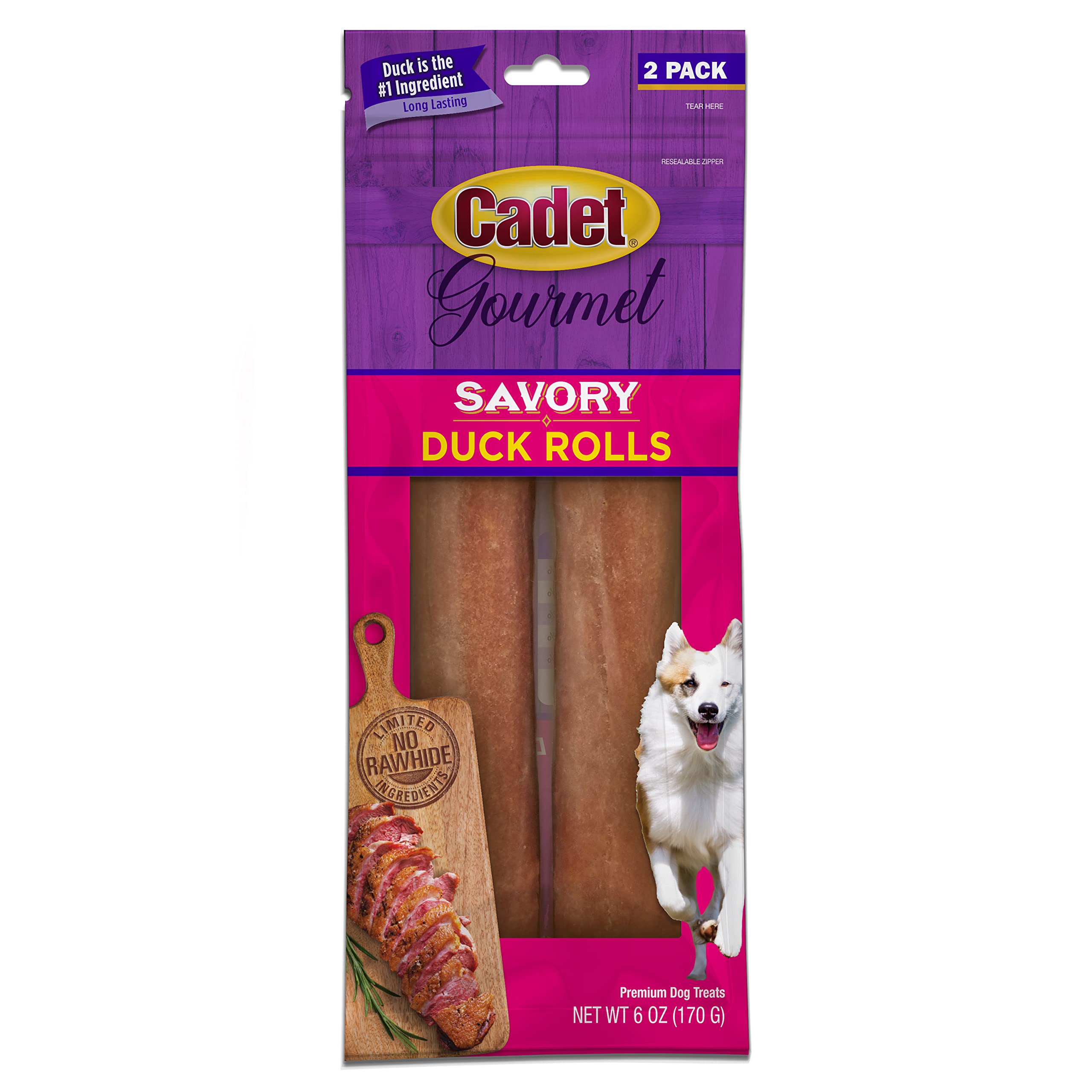 Premium Gourmet Savory Duck Rolls Dog Treats - All-Natural, Healthy Duck Chews for Small & Large Breeds - USA Inspected & Tested Rawhide-Free Alternative (7 Inch, 2 Count) - Perfect for Training Rewards, Dental Health & Long-Lasting Chewing Fun