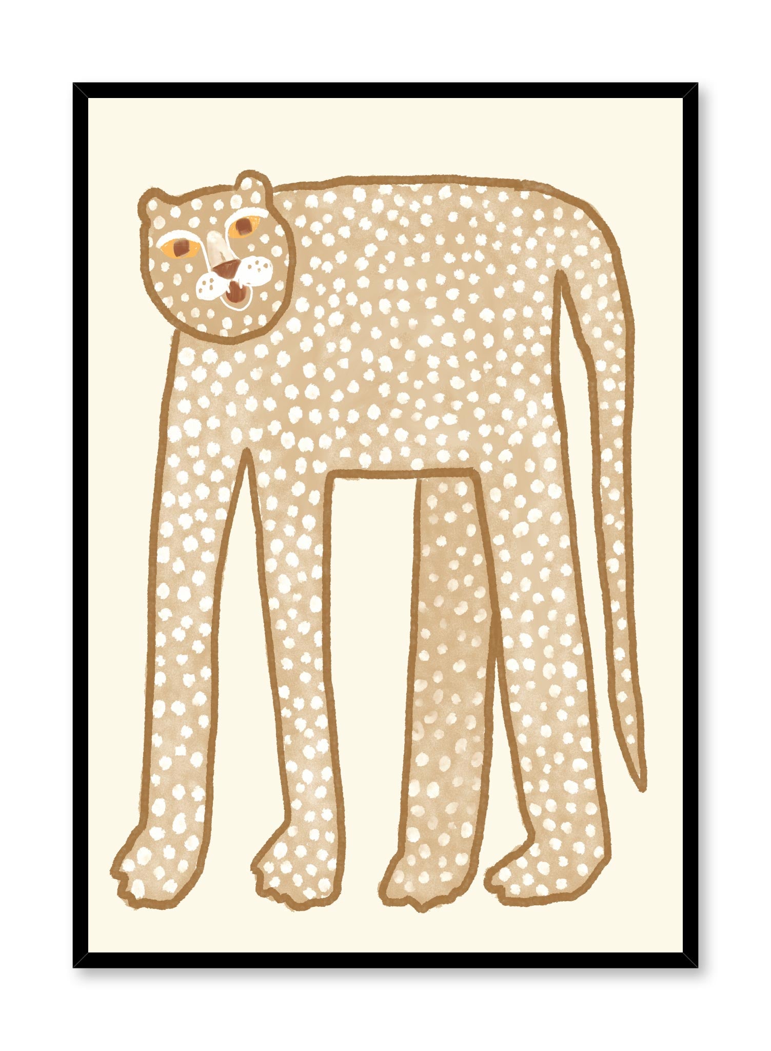Jolly Jungle Cat Poster - Vibrant Animal Wall Art for Home, Office & Nursery Decor - Perfect for Jungle Theme Rooms & Gifts
