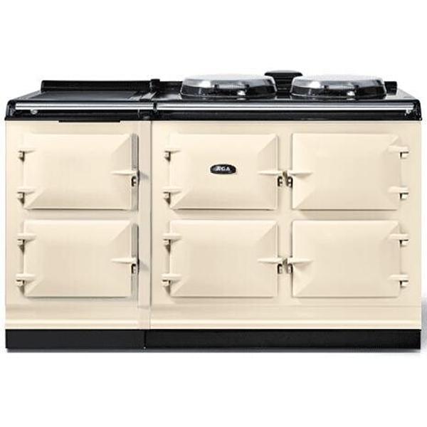 AGA 60-inch eR7 150 Classic Electric Range with Warming Plate & Hot Cupboard - Professional Kitchen Appliance for Home Chefs & Baking Enthusiasts (Model AER7560WLIN) - Perfect for Modern Kitchens, Holiday Cooking & Entertaining Guests