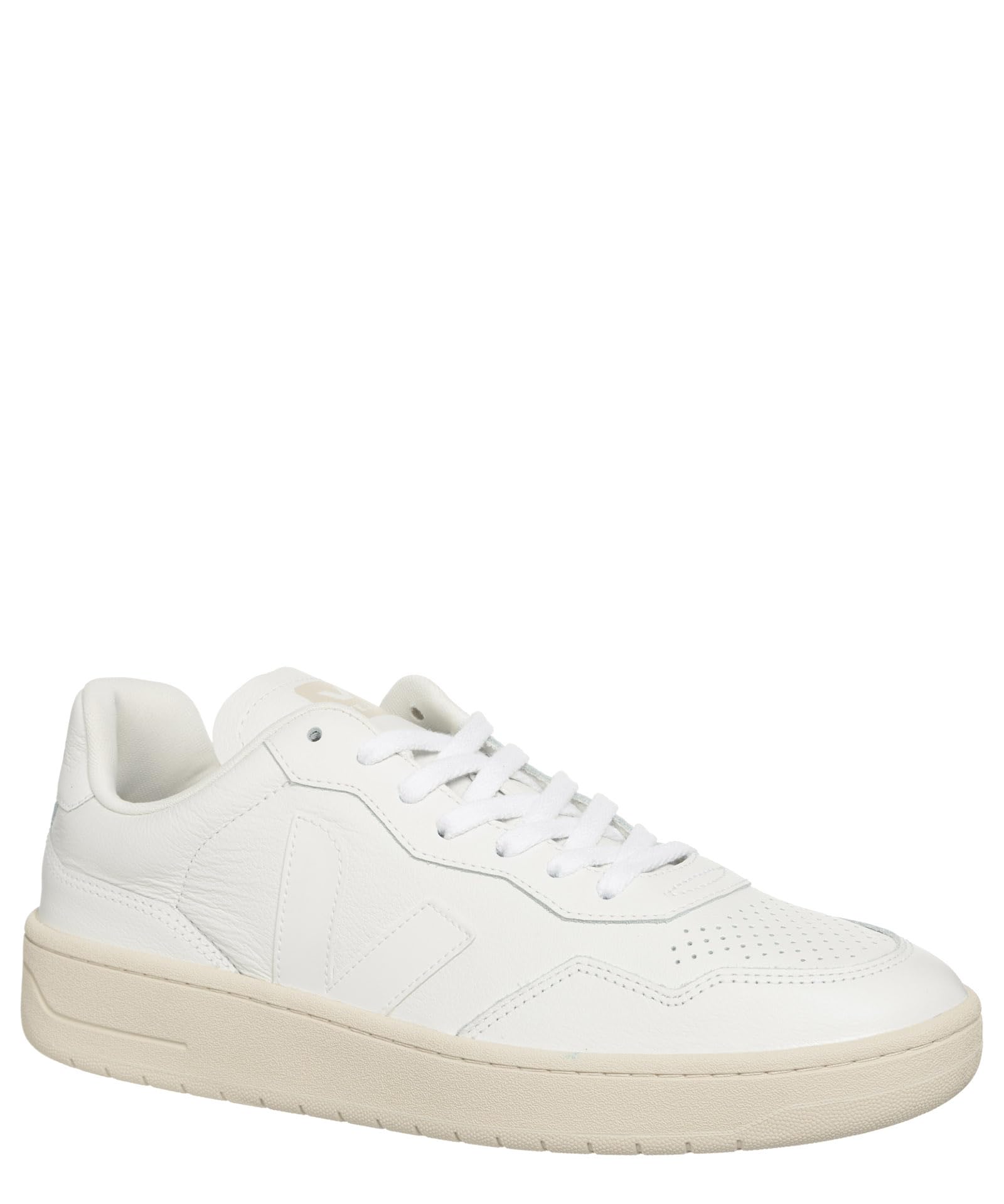 Veja V-90 Men's Sneakers - Extra White Vegan Leather Eco-Friendly Shoes for Casual & Streetwear | Perfect for Everyday Wear, Work & Travel