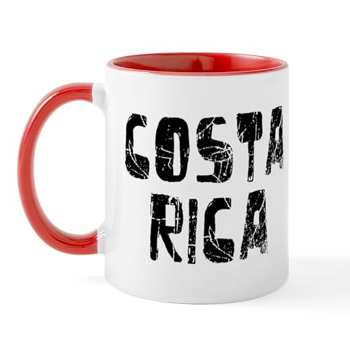White/Red Inside - Costa Rica Faded (Black) Mug