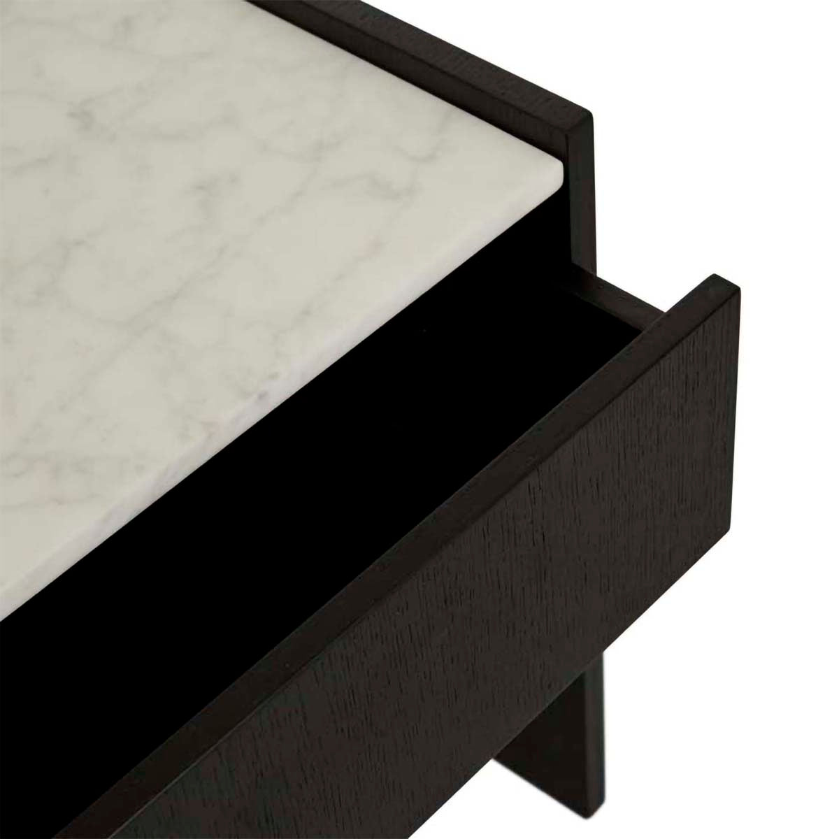Globe West Elsie Bedside Table - Modern Nightstand with Storage Drawer for Bedroom, Living Room & Office - Stylish Wooden End Table with Shelf
