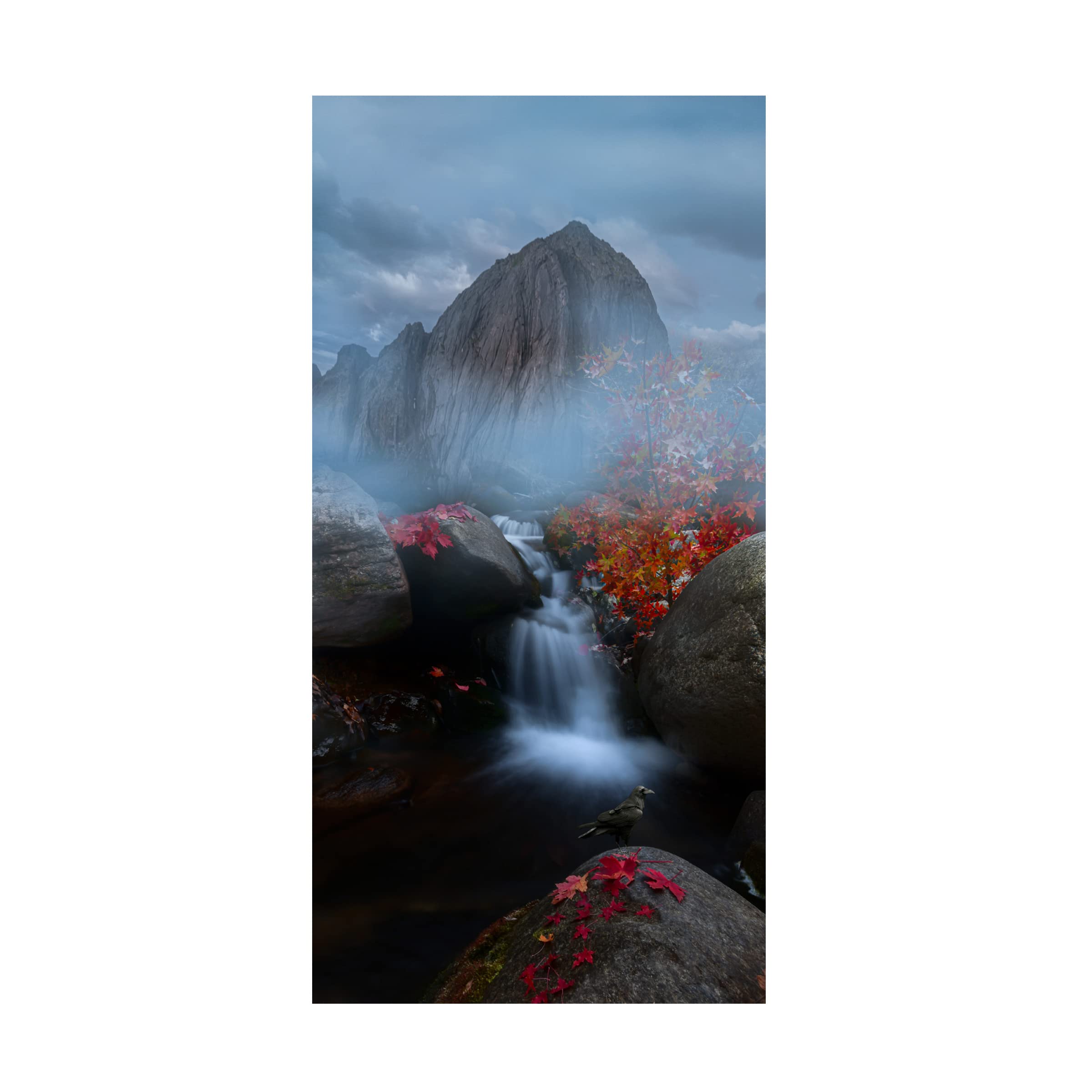 Trademark Fine Art 'Fog Hill' Landscape Canvas Painting by Simoon - Perfect for Living Room, Bedroom & Office Wall Decor