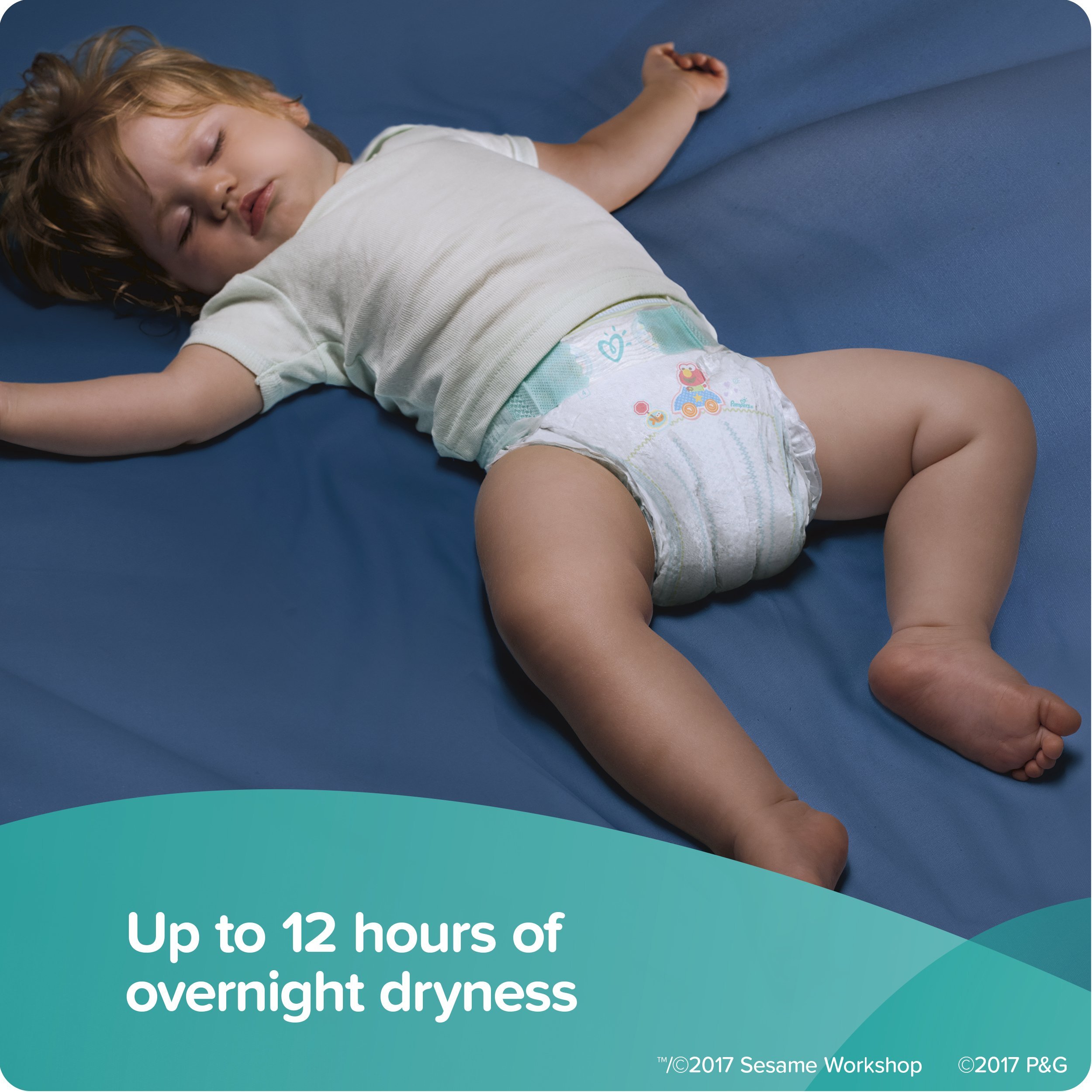 Pampers Baby Dry Diapers Size 4 (180 Count) - Ultra Absorbent Overnight Protection for Active Babies - Perfect for Nighttime & Daycare Use