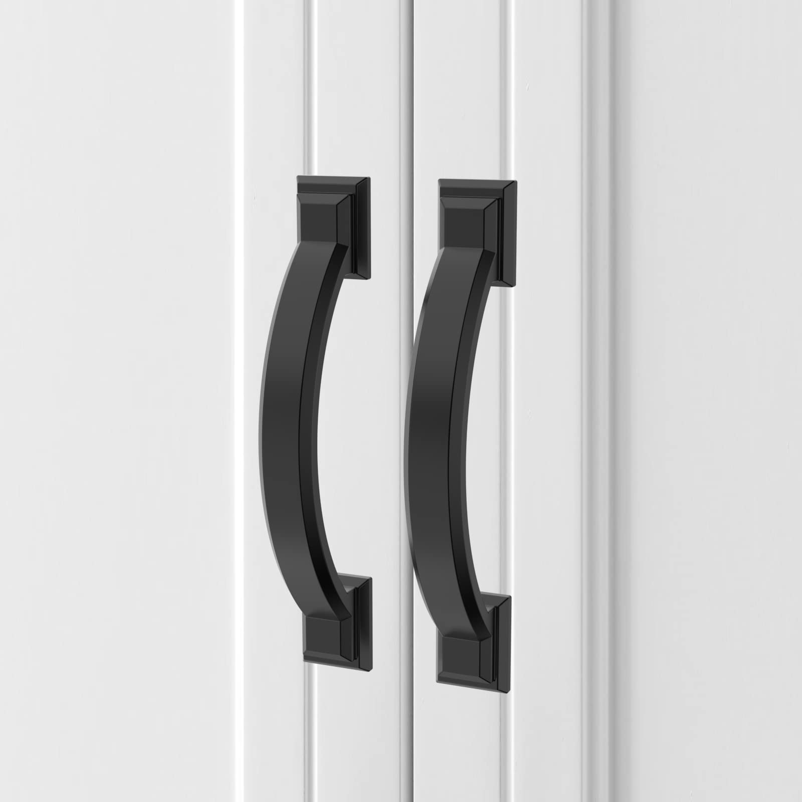Asidrama 10 Pack 3 Inch (76mm) Matte Black Kitchen Cabinet Handles - Durable Cabinet Pulls Hardware for Cupboard, Drawer, Wardrobe & Furniture - Perfect for Modern Kitchen, Bathroom & Office Renovation