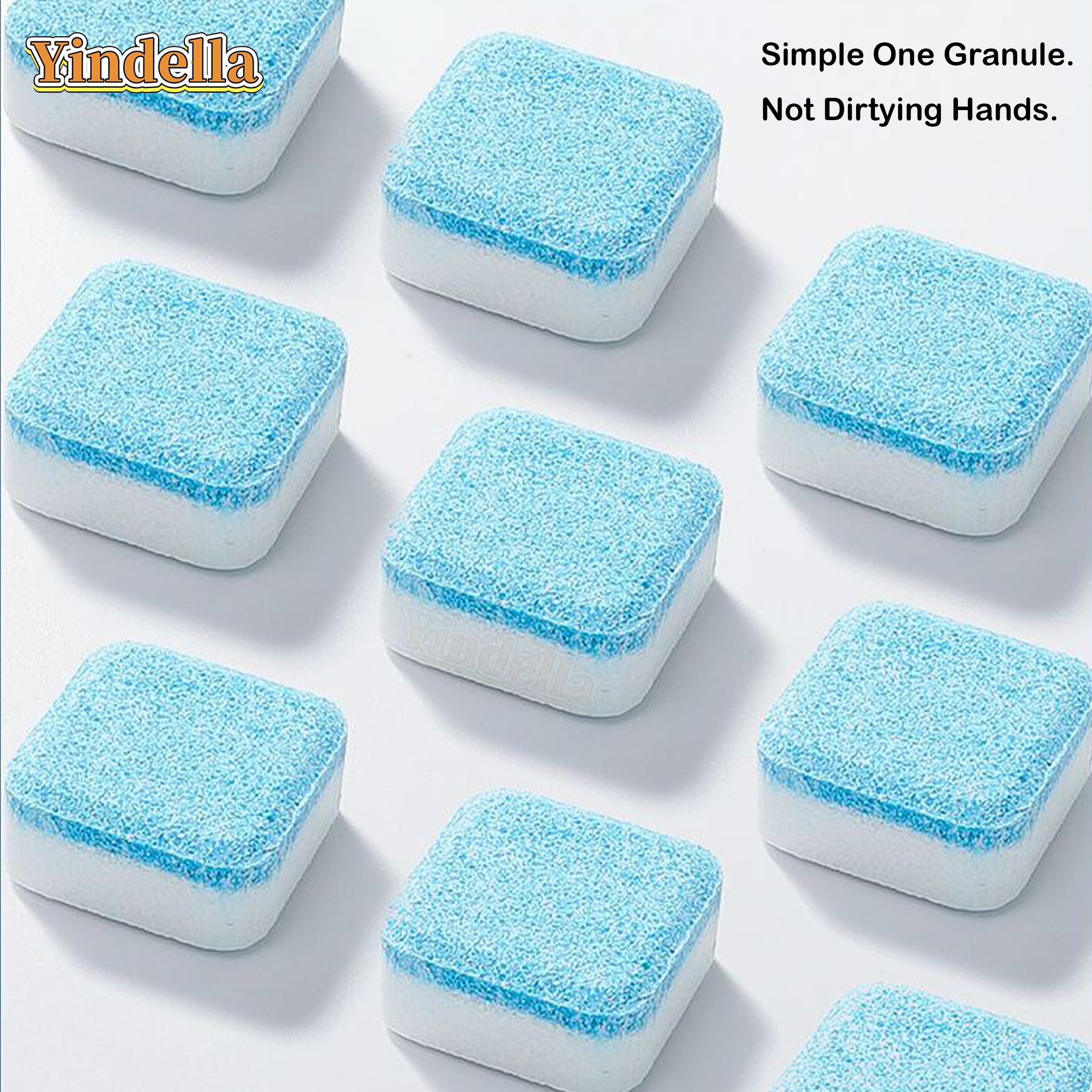 Yindella Toilet Cleaning Effervescent Tablets - 12 Pack | Fast-Acting Urine Stain & Yellow Dirt Remover | Descaling & Deodorizing Toilet Cleaner for Bathroom & Floor | Ideal for Home, Hotel & Office Use