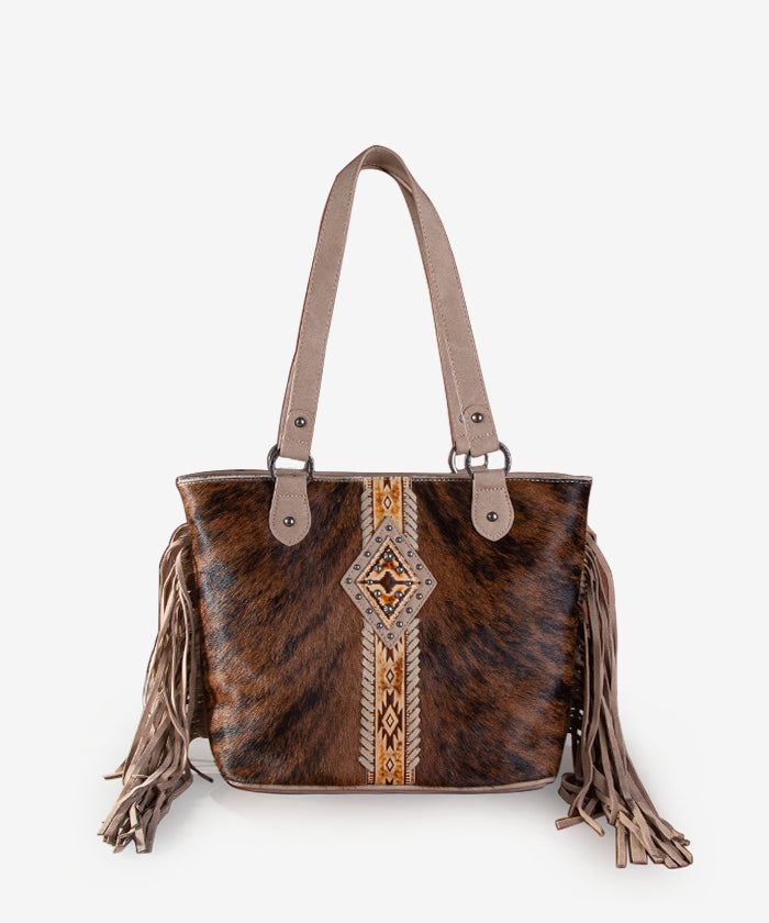 Trinity Ranch Genuine Cowhide Fringe Concealed Carry Purse - Stylish & Functional Women's Western Handbag for Everyday Use, Travel & Outdoor Adventures