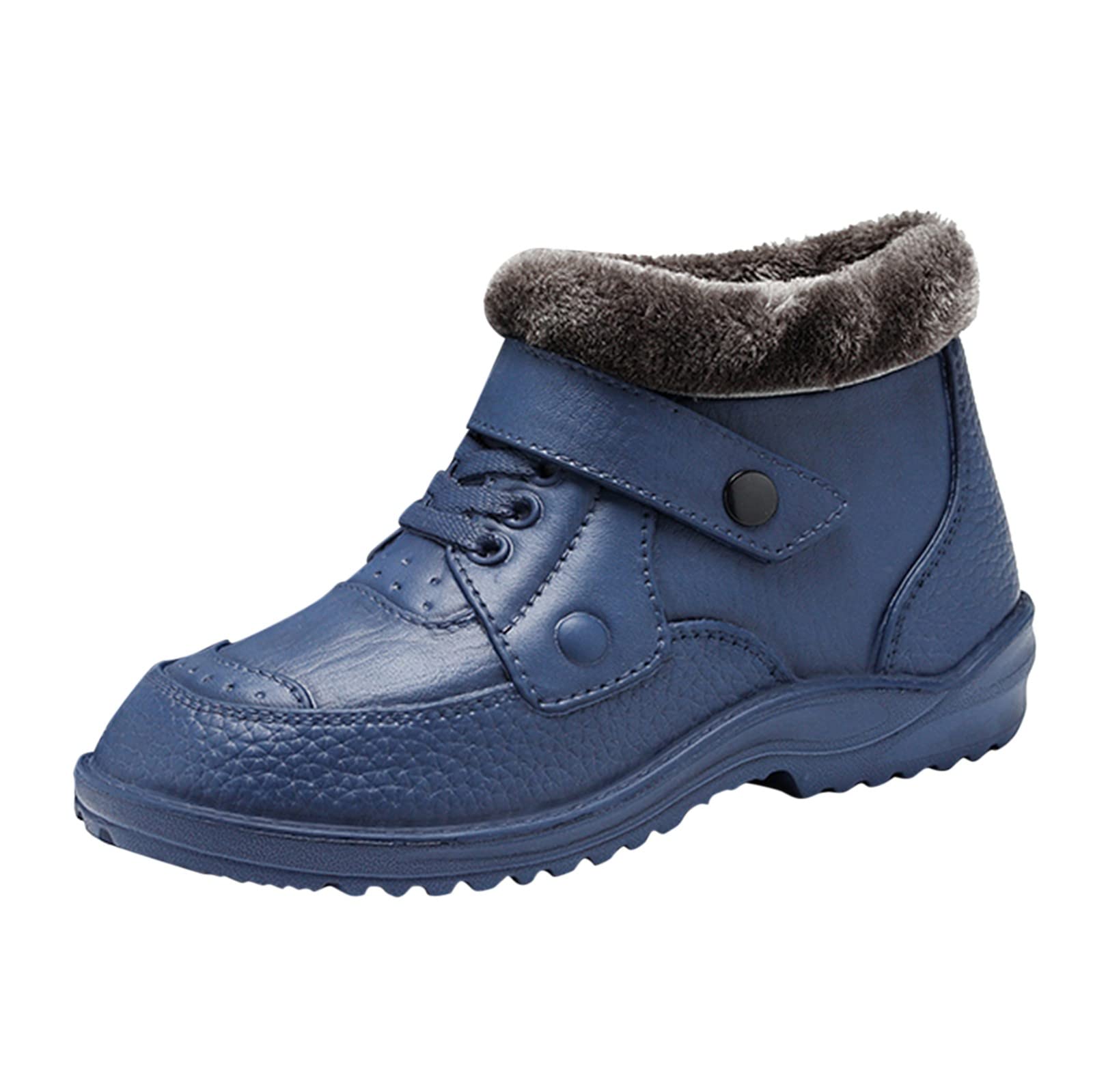 Men's Winter Snow Boots with Strap - Non-Slip Warm Work Shoes for Outdoor Activities, Hiking & Cold Weather Fashion