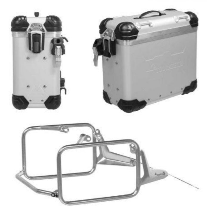 Touratech R1300GS 38L Zega Evo Pannier Kit - Waterproof Motorcycle Luggage Set for BMW R1300GS Adventure Touring - Perfect for Long-Distance Travel & Off-Road Riding