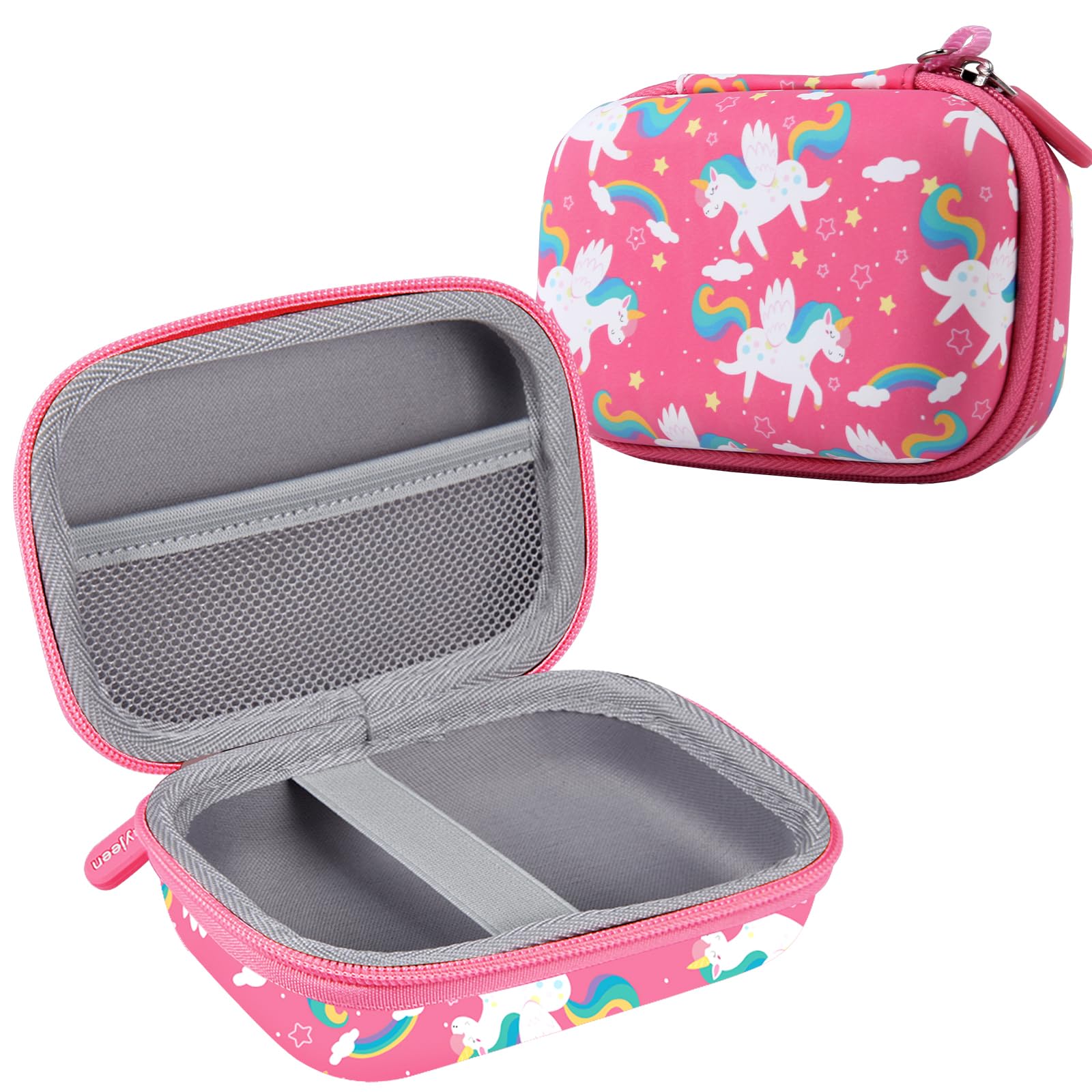 Leayjeen Kids Compact Camera Case - Pink Unicorn Camera Backpack for Children | Perfect for Travel, School & Outdoor Photography Adventures