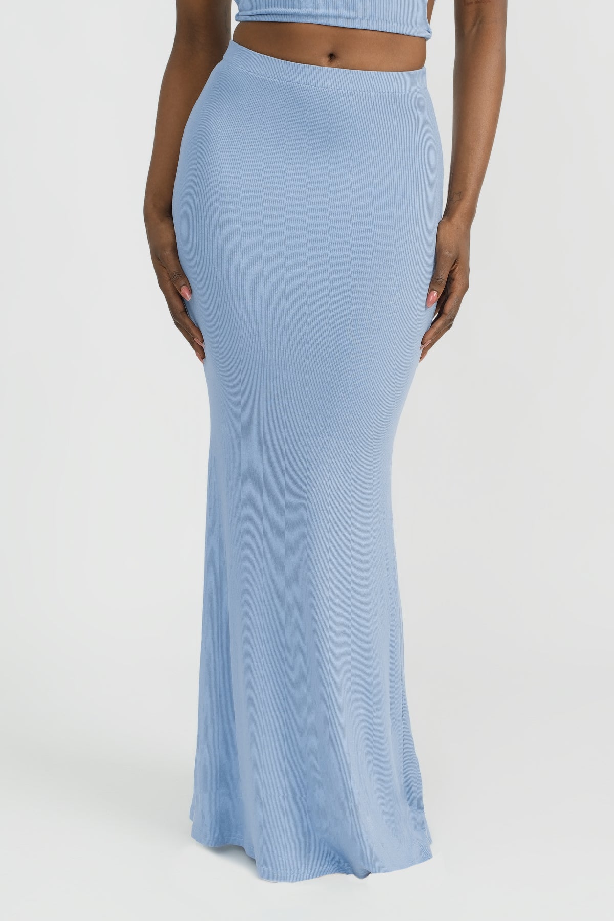 Dom Maxi Skirt in Azure Blue - Flowy Long Skirt for Women | Perfect for Beach, Vacation & Boho Fashion