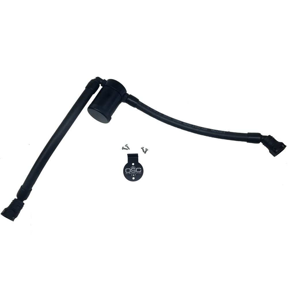 J&L Oil Separator Co. 3.0 Oil Separator for 2005-2010 Ford F-Series Trucks with 5.4L Engine - Driver Side (Black) | PCV System Upgrade | Reduces Oil Consumption & Improves Engine Performance