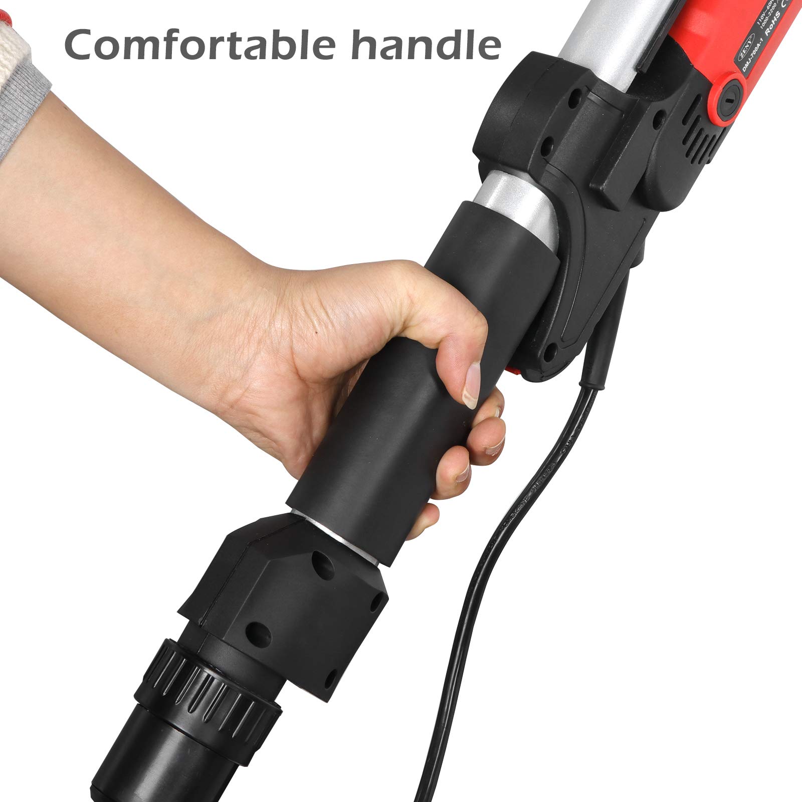 Electric Drywall Sander with Vacuum - 6 Variable Speed & Foldable Design, Includes 6 Sanding Pads for Smooth Wall Finishing - Perfect for Home Renovation, DIY Projects & Professional Construction Work