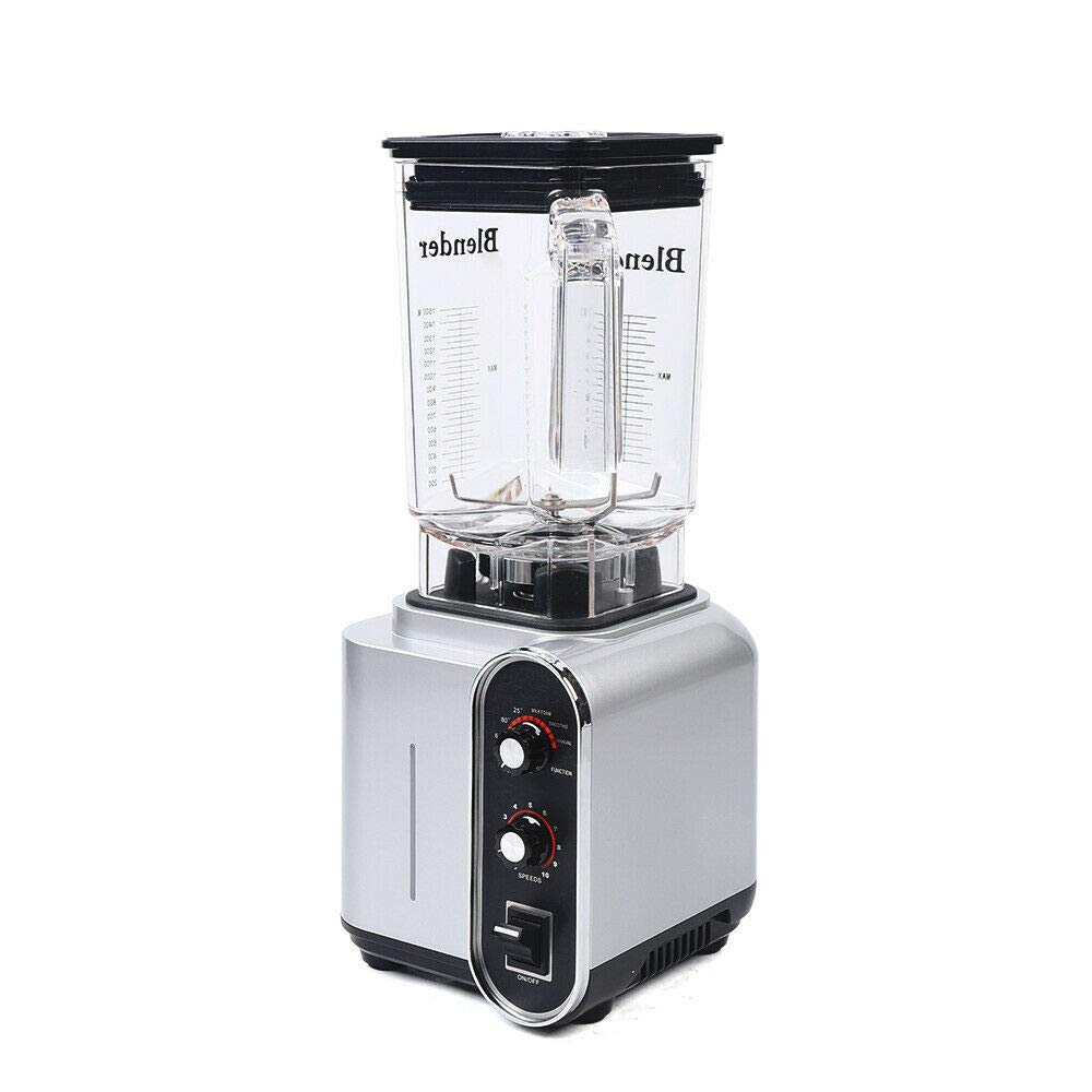 2200W Commercial Blender - Ultra Quiet Soundproof Enclosure for Smoothies, Shakes, Ice Crushing & Puree - 1.5L Large Capacity - Perfect for Home Kitchens, Cafes & Juice Bars (110V/220V)