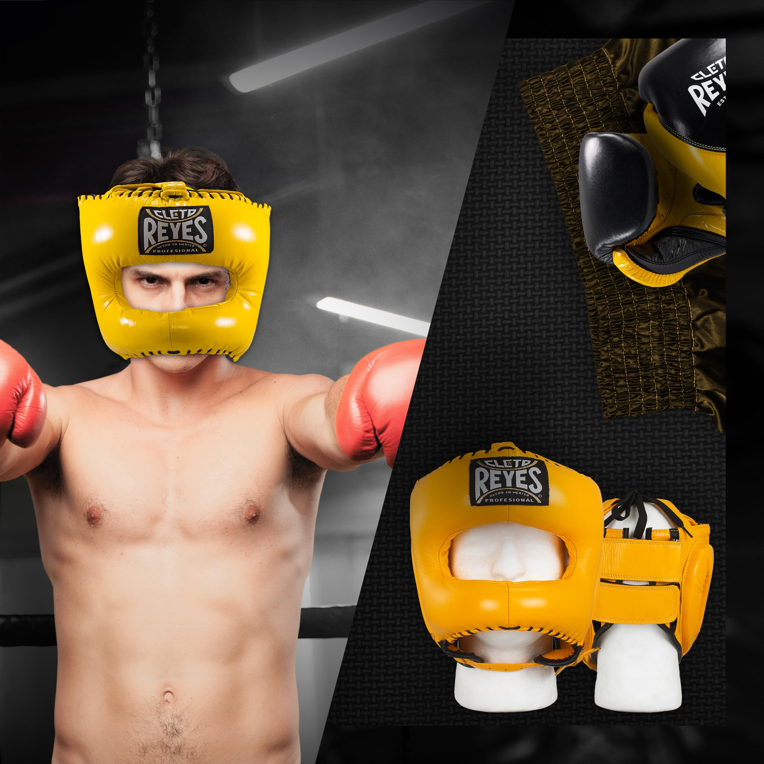 Cleto Reyes Traditional Boxing Headgear for Men & Women - Protective Sparring Head Guard & Face Saver | Training, Competition & Fighting Sports Gear