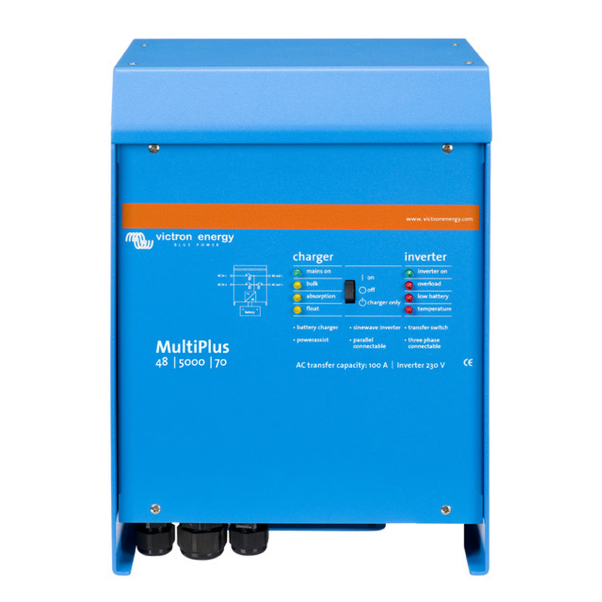 Victron Energy MultiPlus 48V 5000VA 70A 230V Inverter Charger - Power Backup for Solar Systems, RVs & Off-Grid Homes