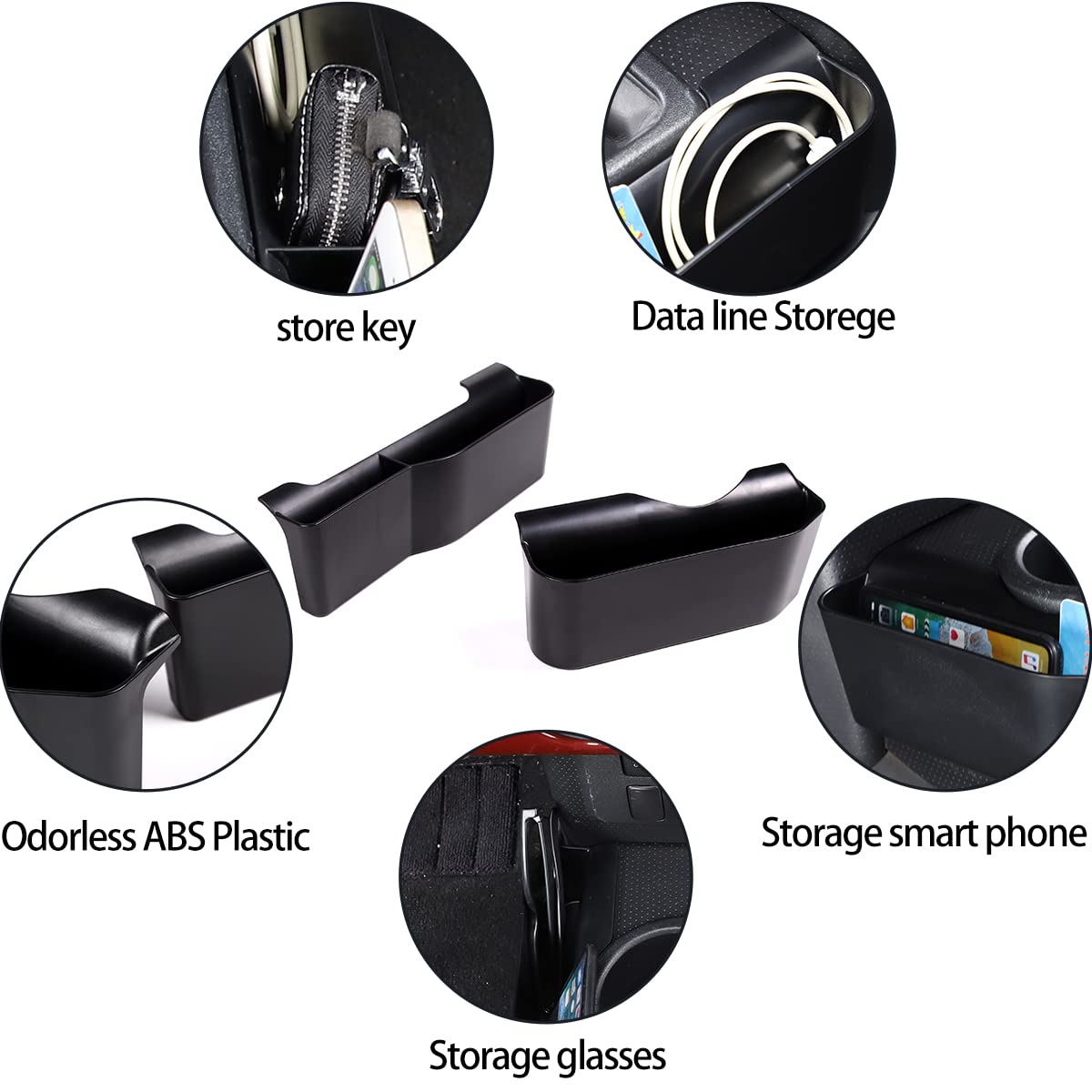 HappyHorse Center Console Storage Box Tray Compatible with Toyota FJ Cruiser 2007-2021 - Gear Organizer with Increased Storage Space for Car Accessories | Perfect for Road Trips & Off-Road Adventures