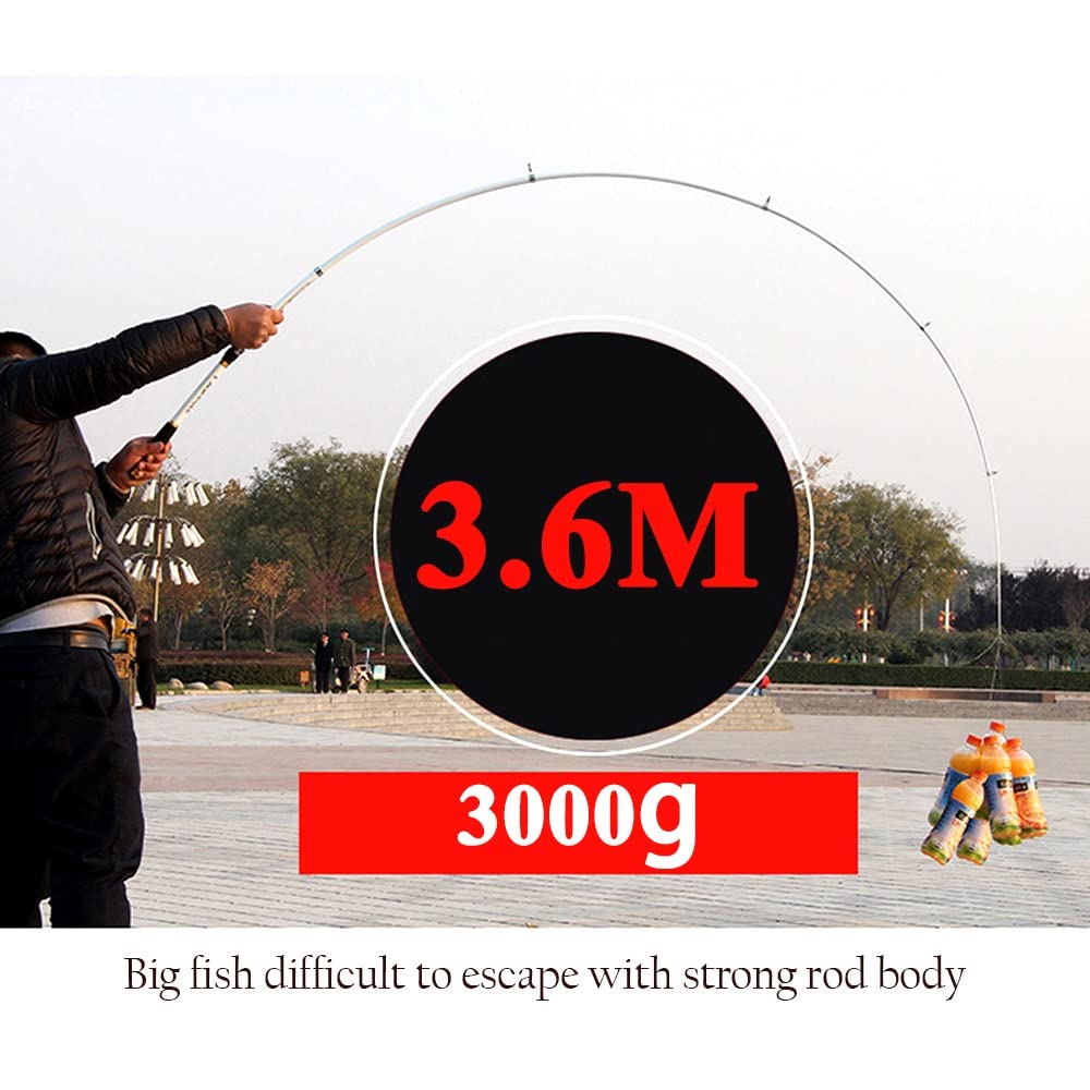 Portable Telescopic Fishing Rod - 7ft to 12ft Fiberglass Pole with Ceramic Guide Rings & EVA Handle - Compact Travel Fishing Gear for Beginners and Professionals - Perfect for Saltwater, Freshwater, Beach and Boat Fishing Adventures