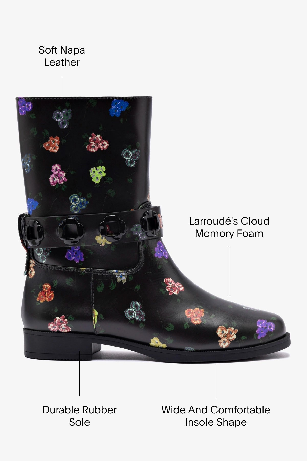 Larroudé x Libertine Milan Flat Bootie in Antique Primrose - Stylish Women's Ankle Boots for Fall & Winter Fashion, Perfect for Office, Date Night and Casual Outfits