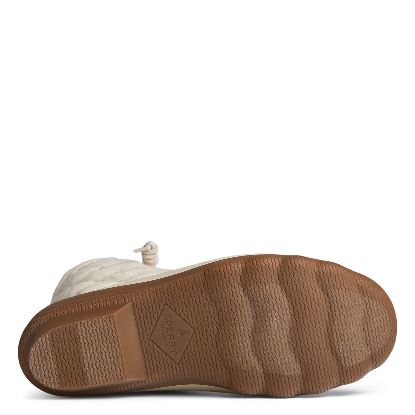 Sperry Women's Syren Gulf Wool Quilted Boots - Ivory Size 6 B(M) US - Warm Winter Shoes for Outdoor Walking & Casual Fashion