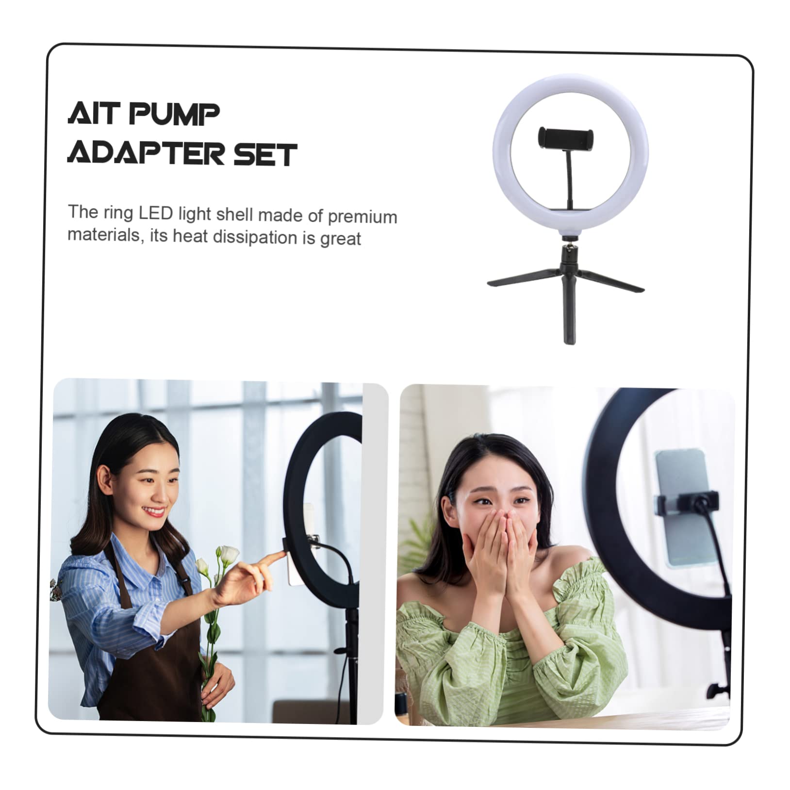 Gatuida 3-Piece LED Ring Light Kit with Tripod for Phone Selfie & Live Streaming - Perfect for Makeup Videos & Content Creation