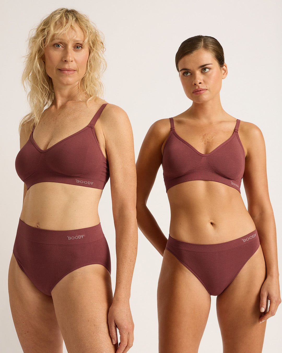 Wireless Full Bust T-Shirt Bra in Rosewood - Comfortable Support for Everyday Wear, Workouts, and Lounge