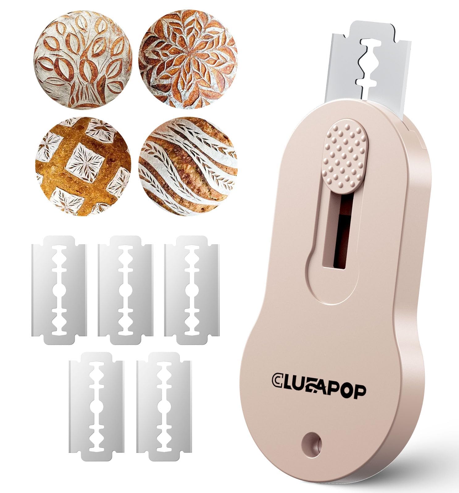 Professional Sourdough Bread Lame - Extendable Magnetic Dough Scoring Tool with 5 Razor Blades & Patterns Booklet - Perfect for Artisan Sourdough Baking, Homemade Bread Scoring, and Bakery Use