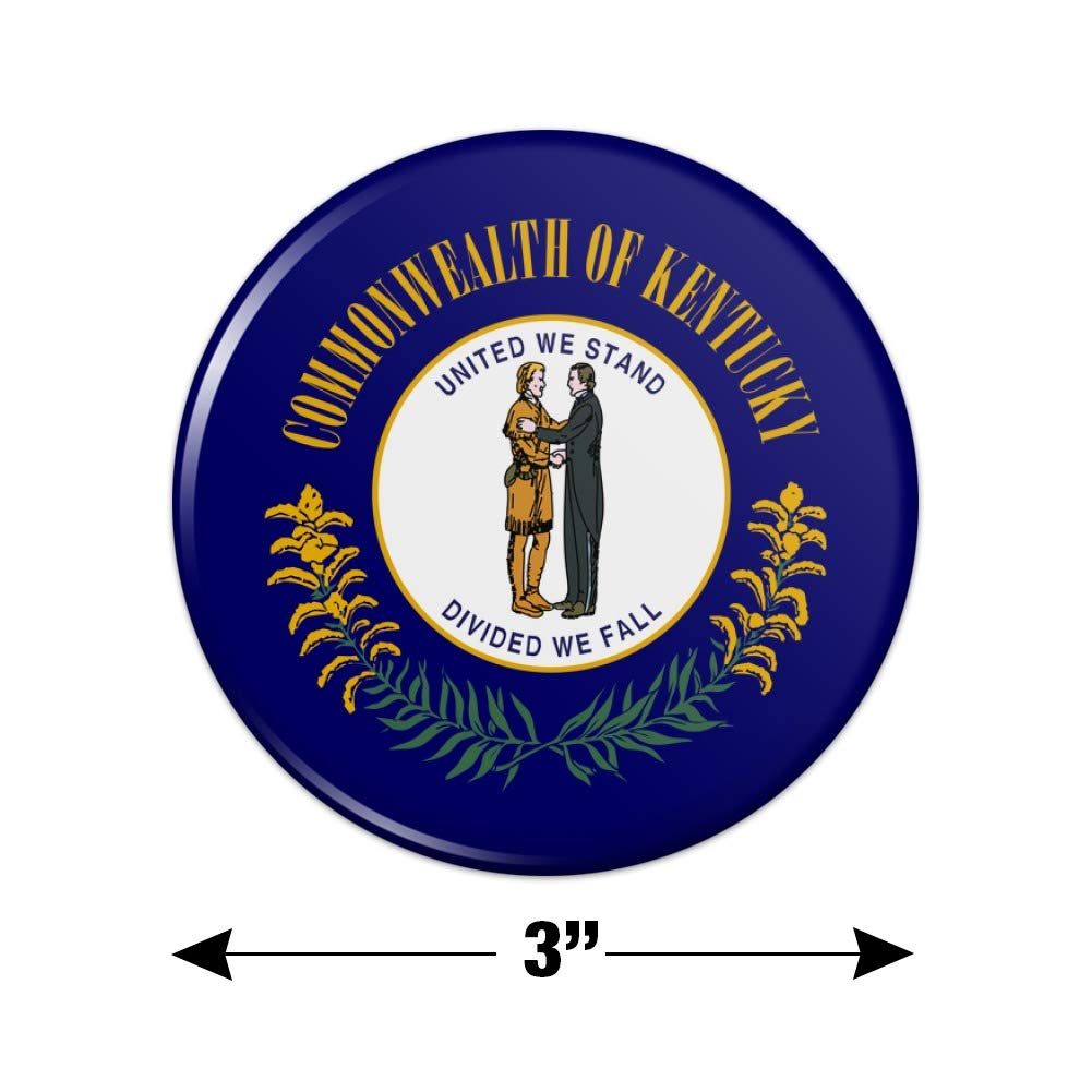 Kentucky State Flag Refrigerator Magnet - Strong Kitchen & Locker Decorative Magnet for Home, Office, Dorm Use