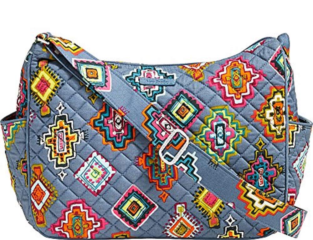 Vera Bradley On the Go Crossbody Bag - Lightweight Cotton Shoulder Purse for Women, Travel, Shopping & Everyday Use