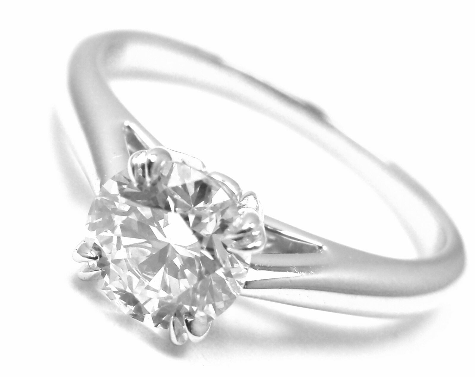 Authentic Harry Winston Platinum .56ct VVS1/F Diamond Solitaire Engagement Ring for Women - Perfect Proposal, Wedding & Anniversary Gift