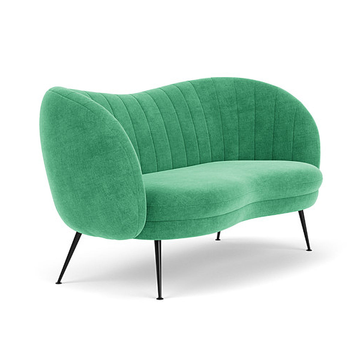 Premium Flora Fabric 2-Seater Sofa - Modern Living Room Furniture for Small Spaces | Comfortable Loveseat for Apartments, Dorms & Cozy Homes
