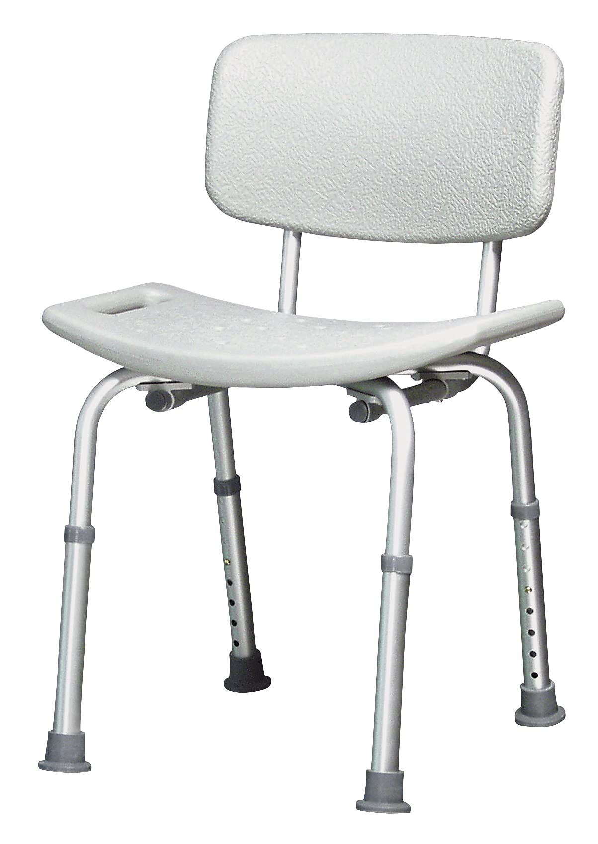 Graham-Field 7921A-4 Lumex Platinum Collection Bath Seat with Backrest - Heavy Duty Medical Shower Chair for Adults & Elderly - 350 lbs Weight Capacity - Standard Grey (4-Pack) - Ideal for Bathroom Safety & Mobility Assistance