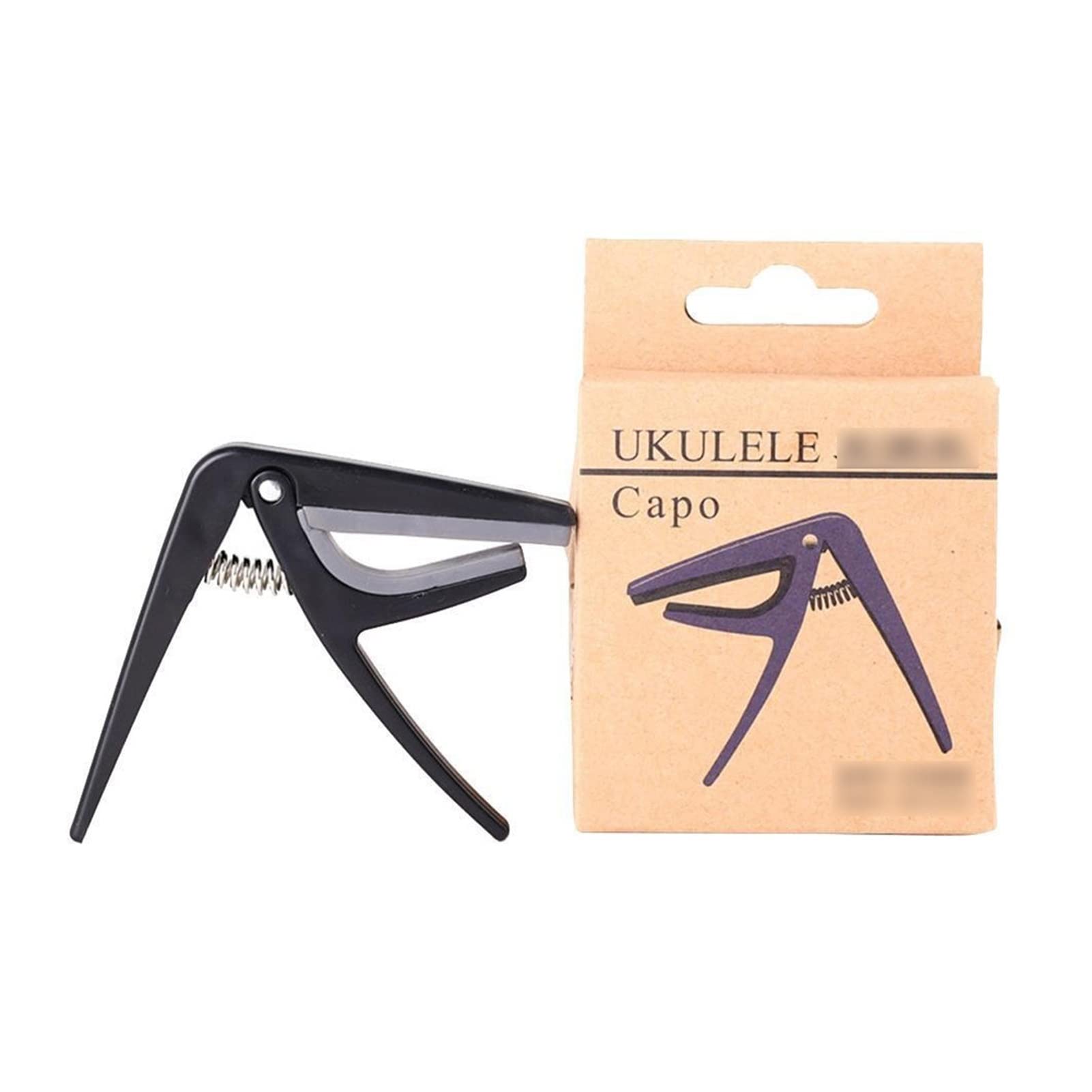 Professional Guitar Capo & Ukulele Capo - Quick Change Single-Handed Design for 4-String Hawaiian Ukuleles - Premium Guitar Accessories (Black) - Perfect for Live Performances, Studio Recording & Travel Musicians