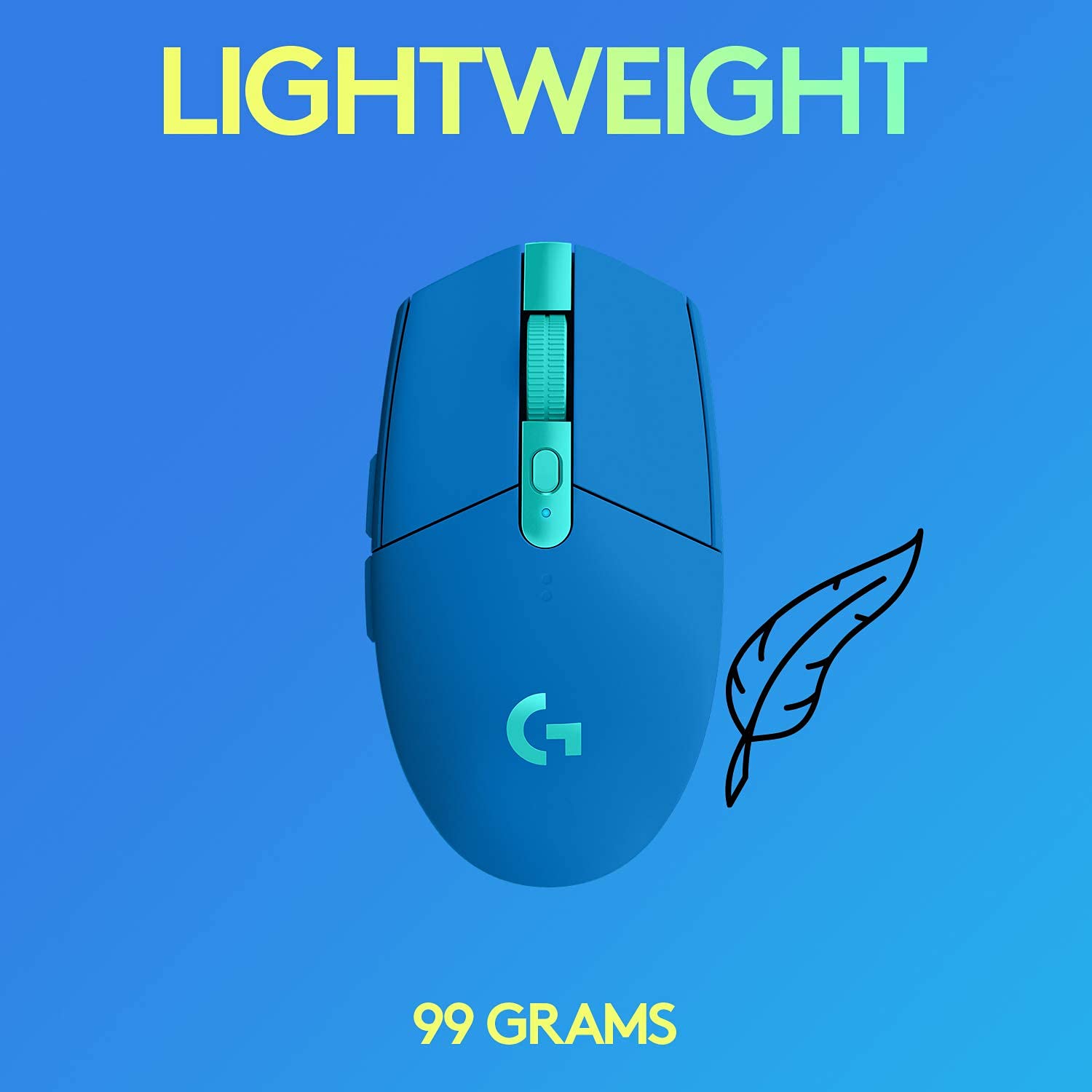 Logitech G305 Lightspeed Wireless Gaming Mouse - Blue (Renewed) | High-Performance Wireless Mouse for PC Gaming, Work & Productivity | Durable & Reliable for Esports, Office & Home Use