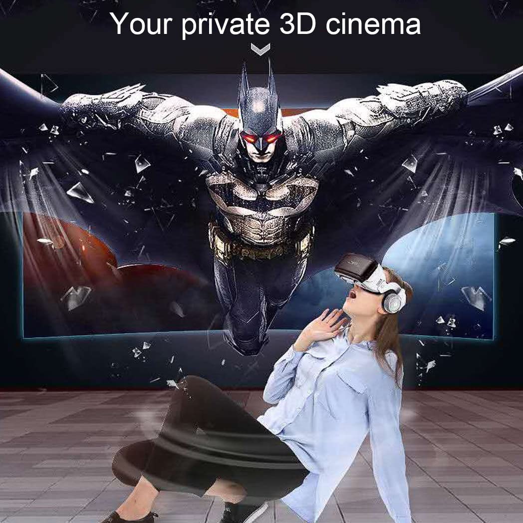 3D VR Headset with Bluetooth Controller - Compatible with iPhone 13 Pro Max/13 Pro/13/12/11, Samsung Galaxy S21, Huawei & Xiaomi Series - Immersive Virtual Reality Experience for Gaming, Movies & 360° Videos (Color: Black, Size: Universal)